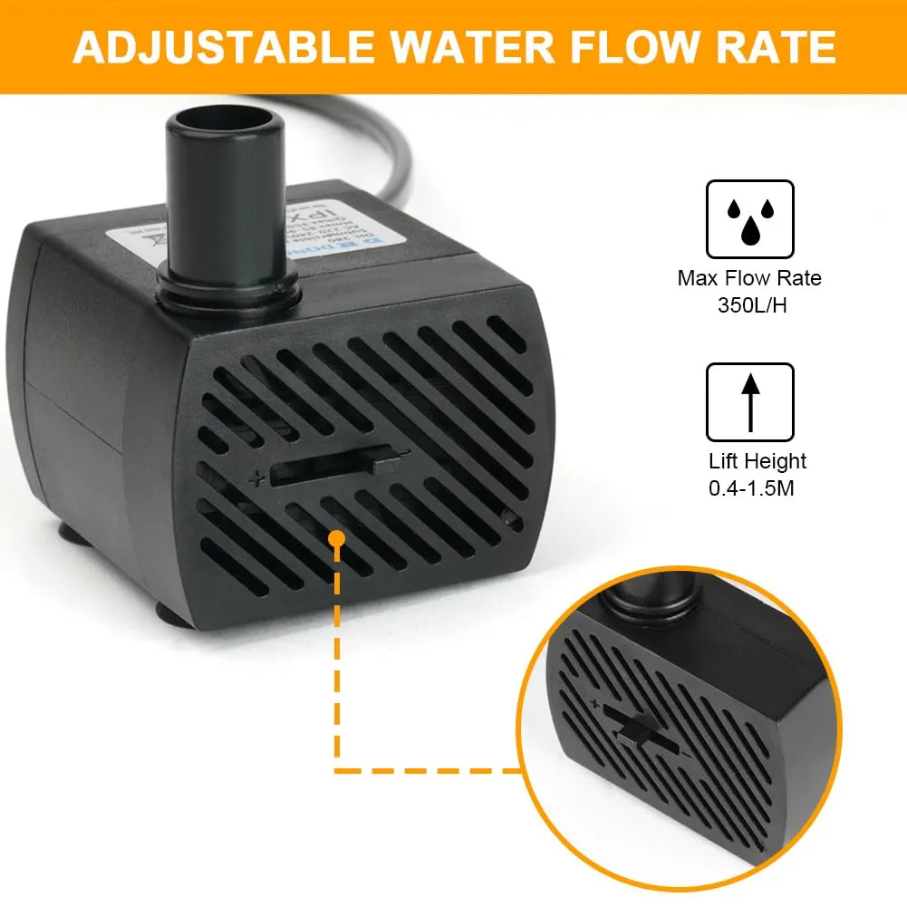 Flintronic Mini Pompa Acqua Sommergibile 5W 350L/H - immagine 2