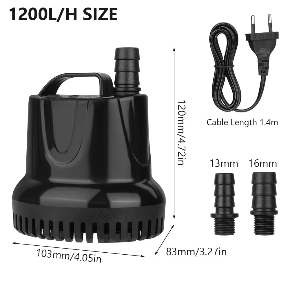 Flintronic Mini Pompa Acqua Sommergibile, 25W 1200L/H - immagine 2