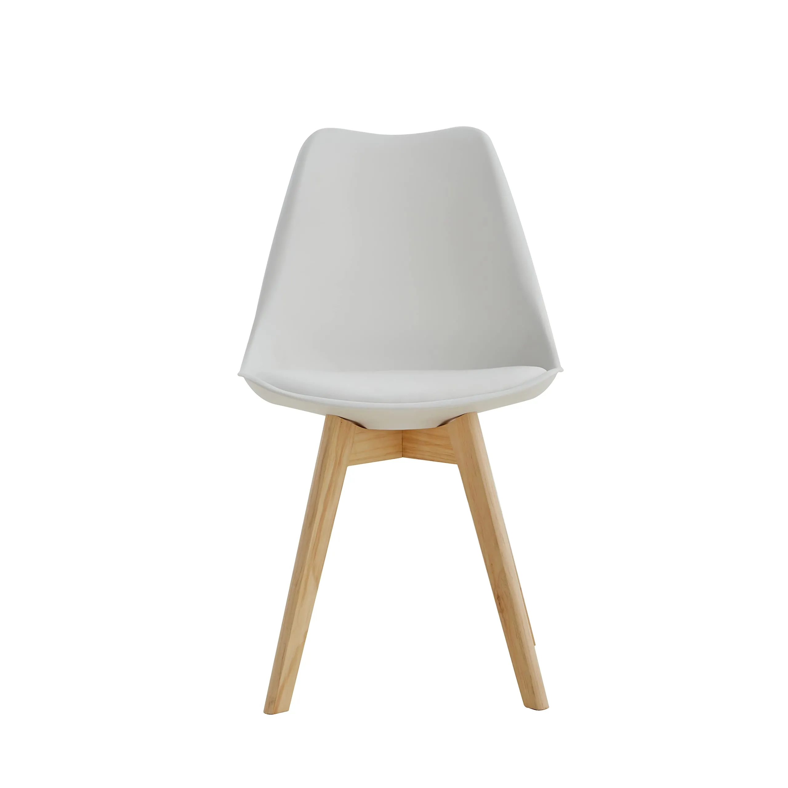 GrandCA HOME Set di 4 Sedie da Pranzo e Cucina con Gambe in Legno di Pino, Bianco-PE - immagine 4