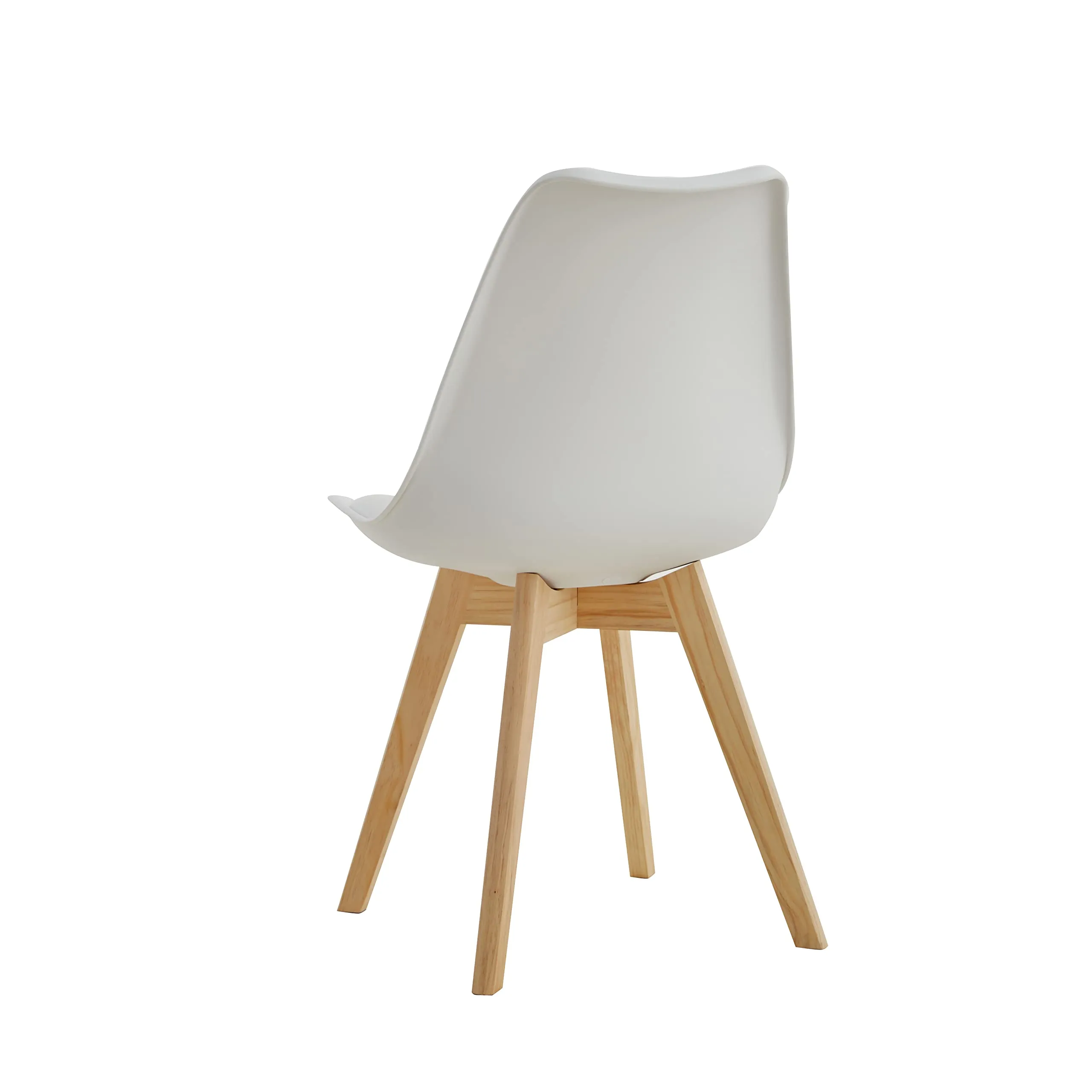GrandCA HOME Set di 4 Sedie da Pranzo e Cucina con Gambe in Legno di Pino, Bianco-PE - immagine 8