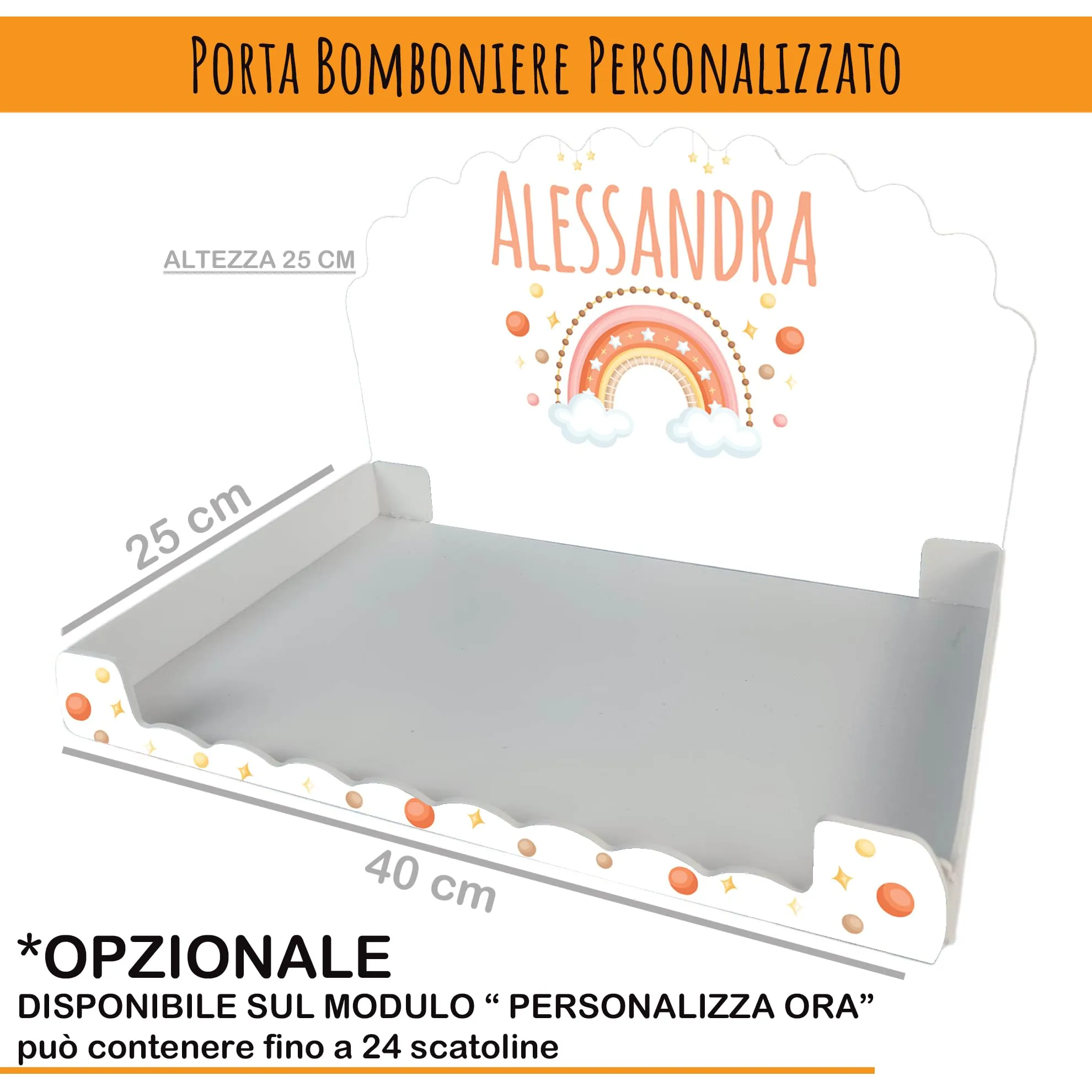 PV Grafik Scatoline Portaconfetti Nascita e Battesimo, 24+24 Personalizzate con Bigliettino e Nastrino (Tunna48) - immagine 4