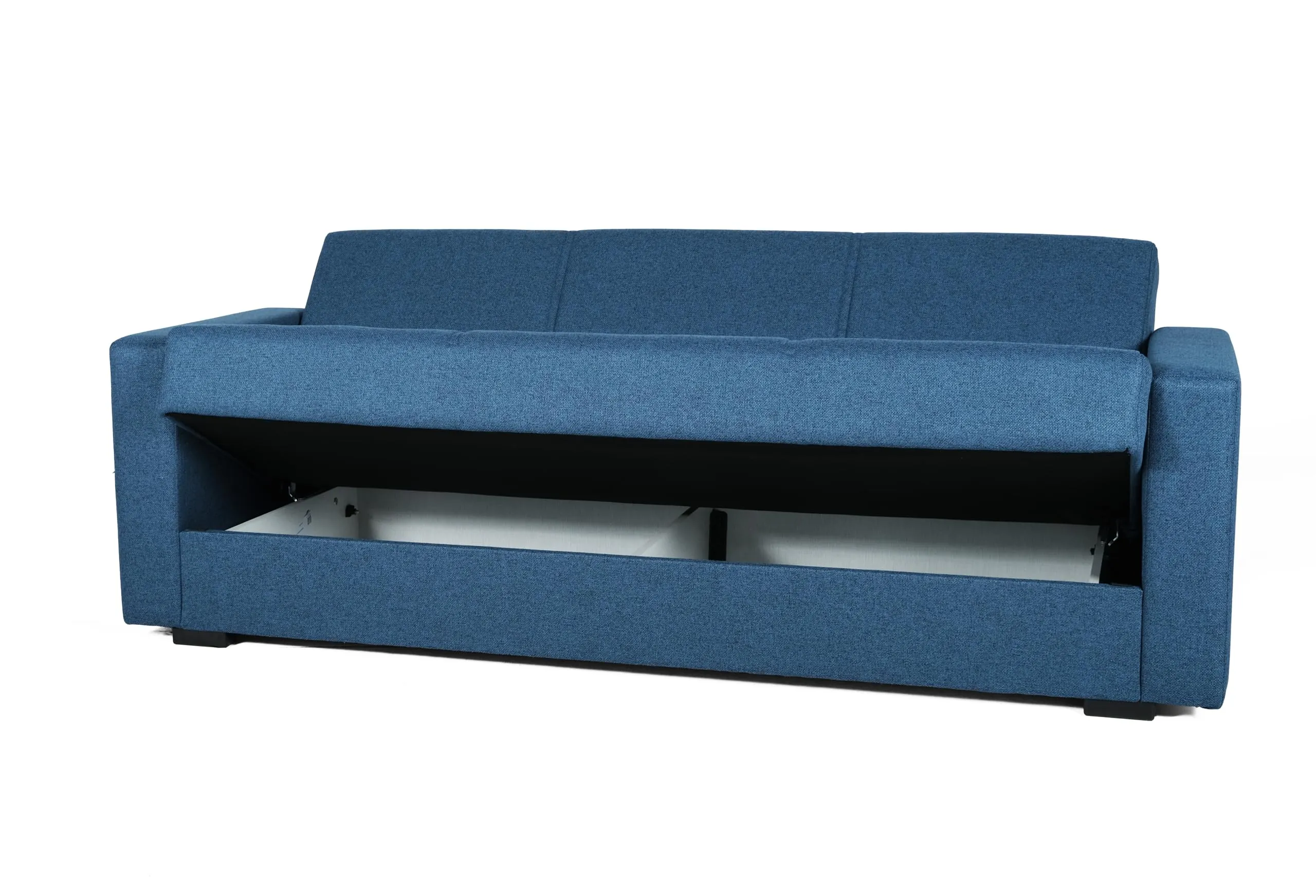 Arredo Stock Divano Letto Afrodite, 3 Posti, Blu, 212x80x87 cm - immagine 4