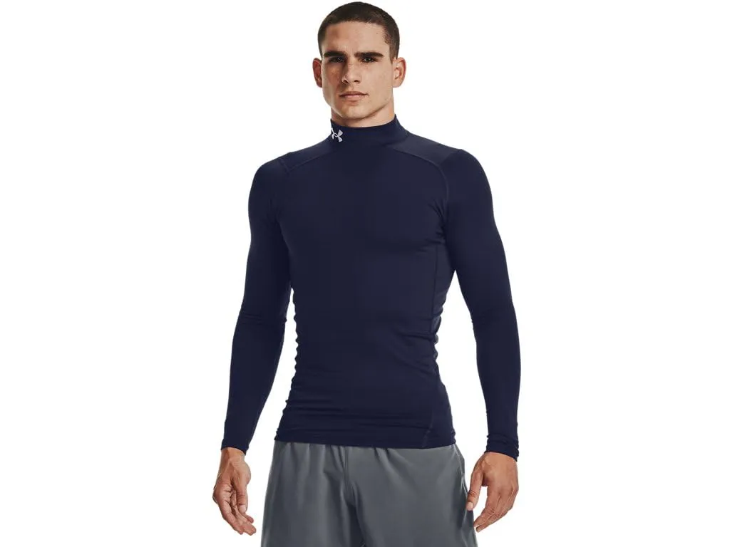 Under Armour ColdGear Compression Mock, Midnight Navy-bianco, XL - immagine 2