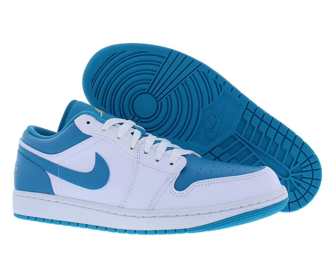 Nike Air Jordan 1 Low - Bianco/Oro Celeste/Aquatone - 47.5 EU - immagine 2