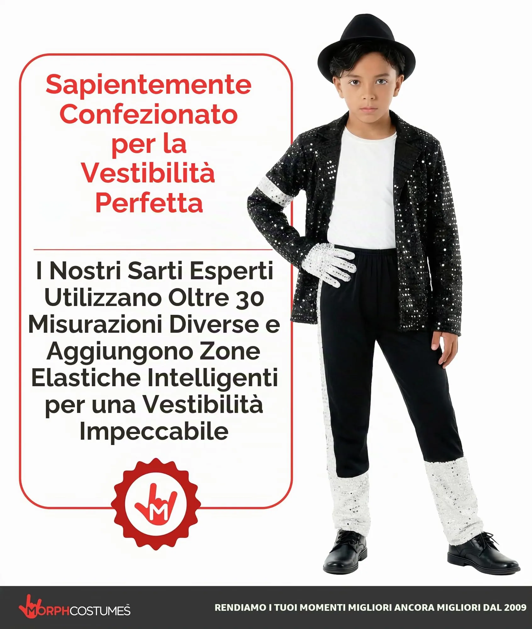 Morph Costume Star del Pop Bambino, L - immagine 4