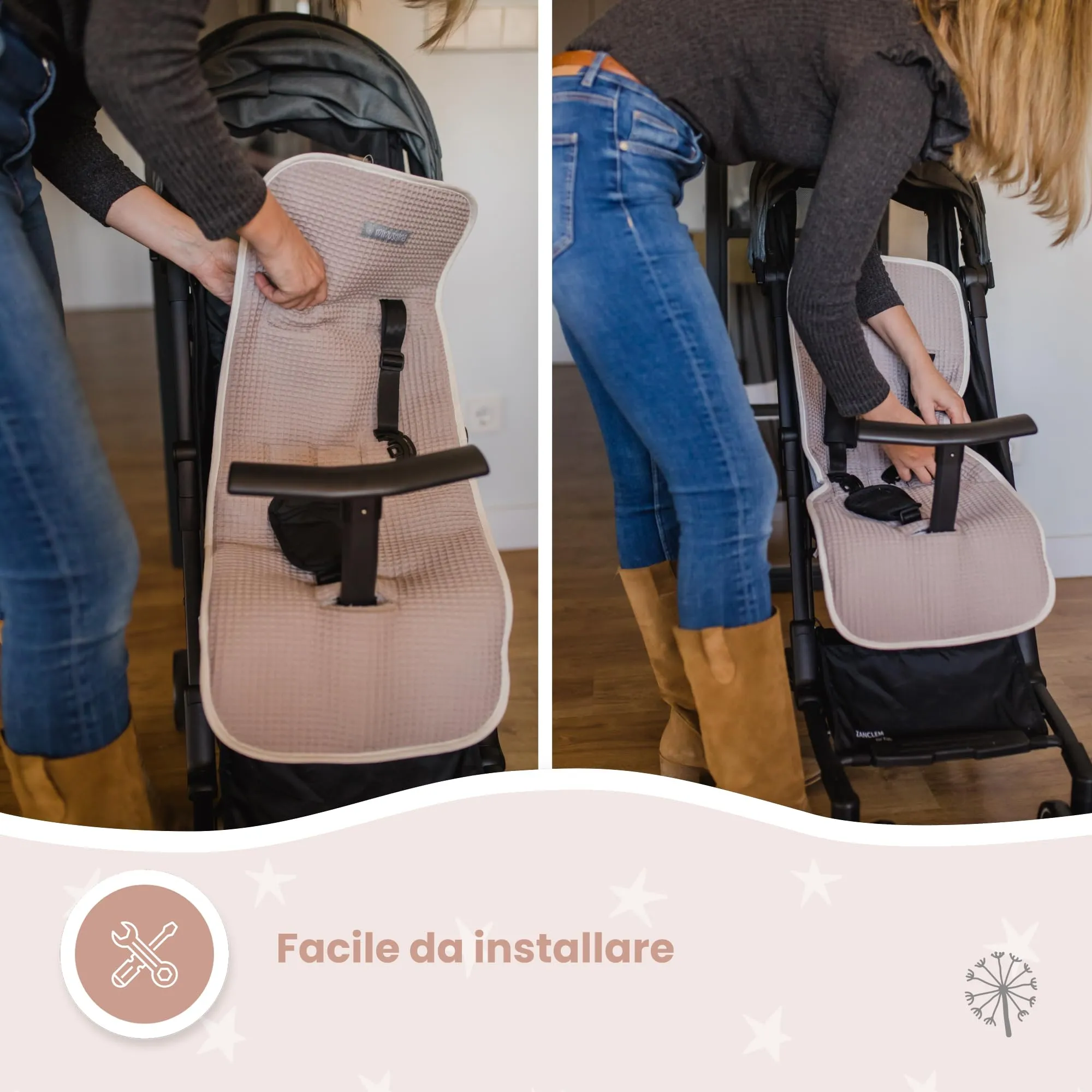 MIMUSELINA Materassino Passeggino Universale in Cotone OEKO-TEX, 34×84 cm - immagine 4