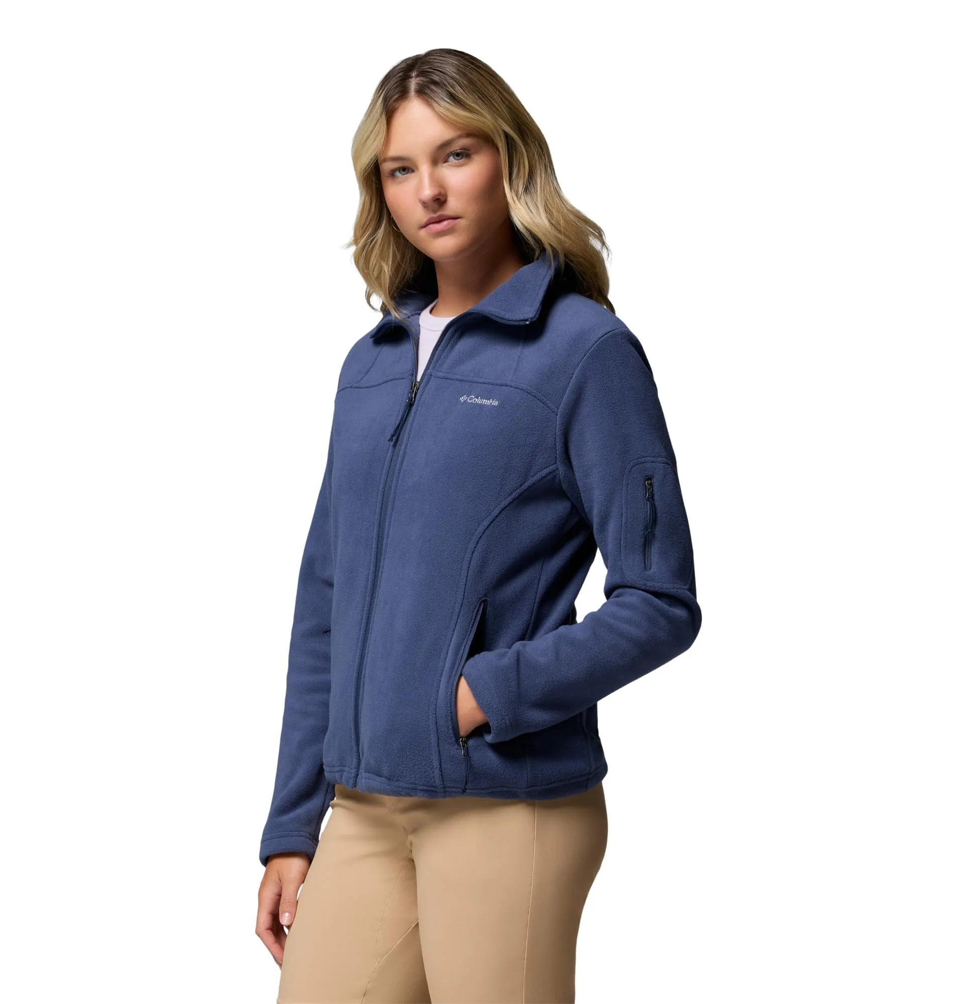 Columbia Fast Trek 2 Jacket, Women's Full Zip Fleece, Nocturnal, M - immagine 4