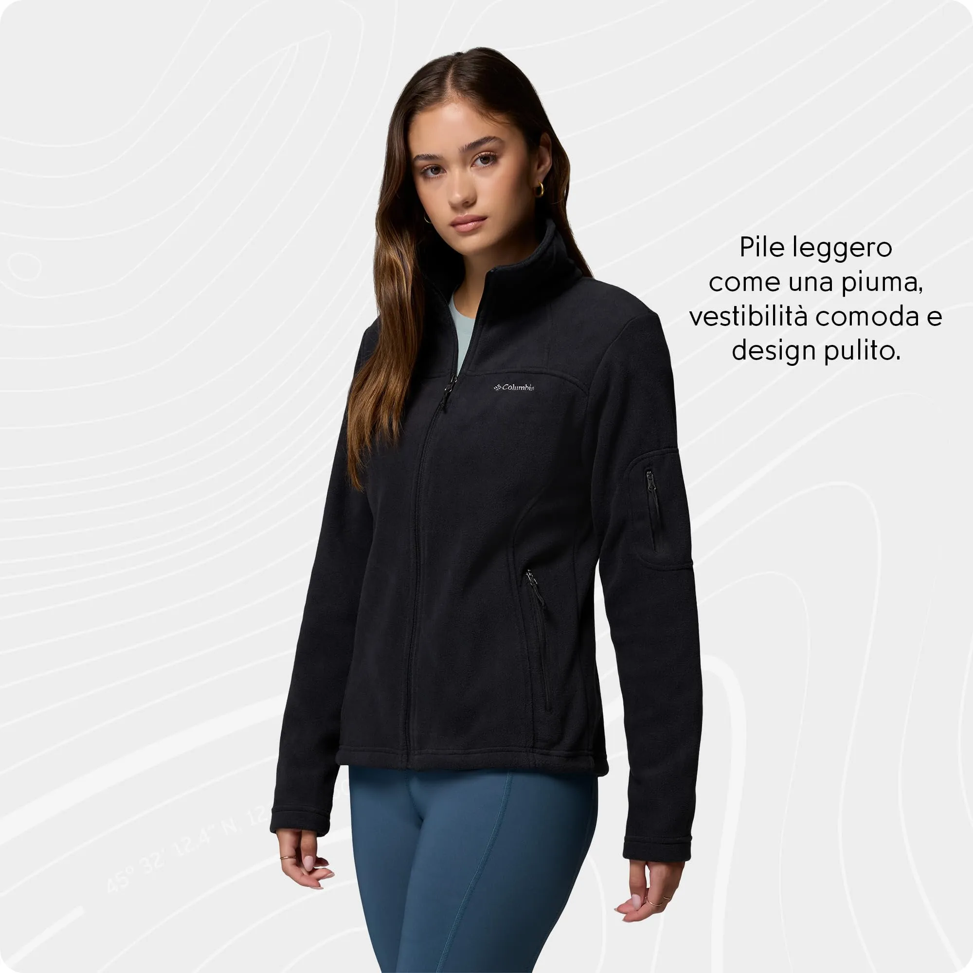 Columbia Fast Trek 2 Women's Full Zip Fleece Jacket, Black, L - immagine 4