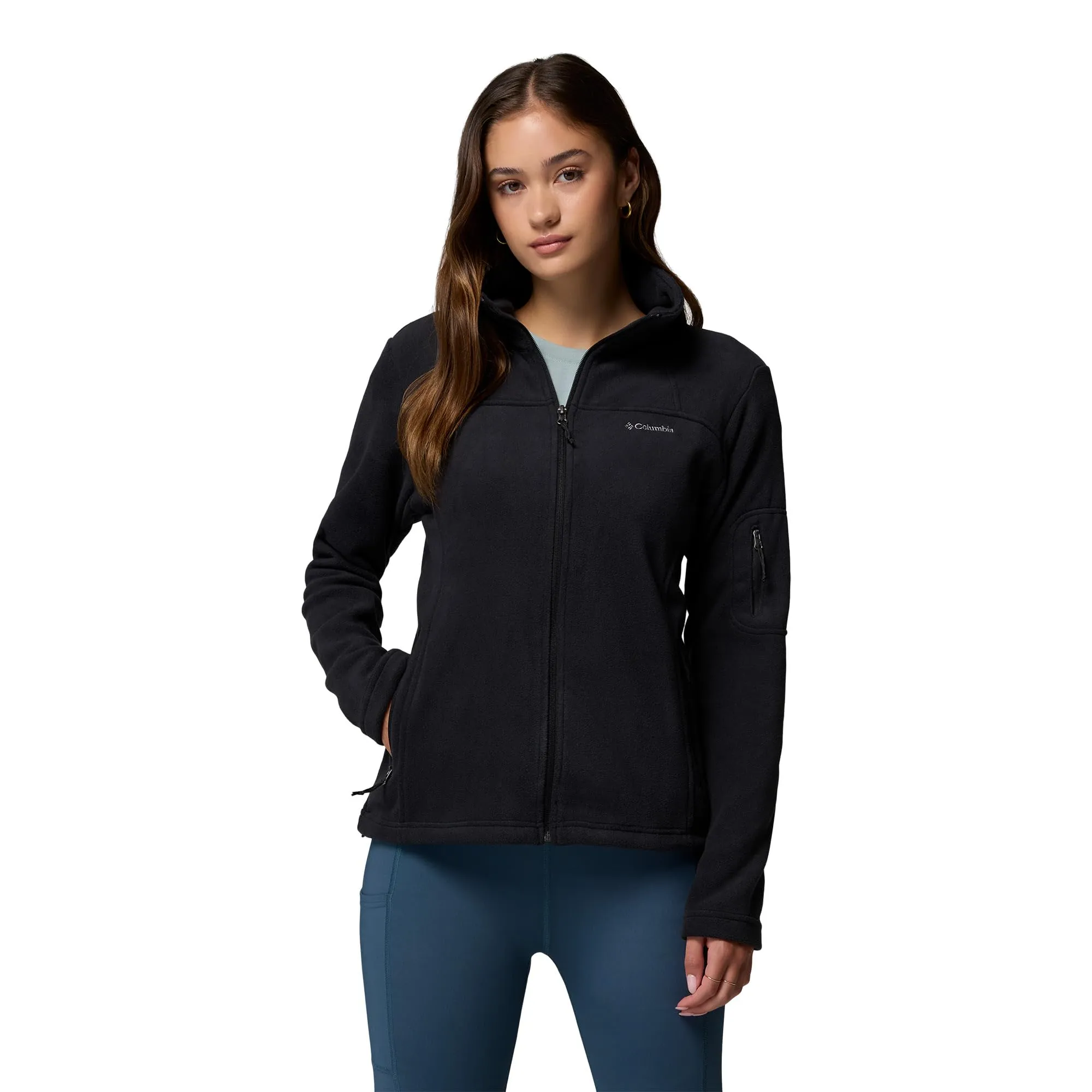 Columbia Fast Trek 2 Jacket, Women's Full-Zip Fleece, Black, XL - immagine 1