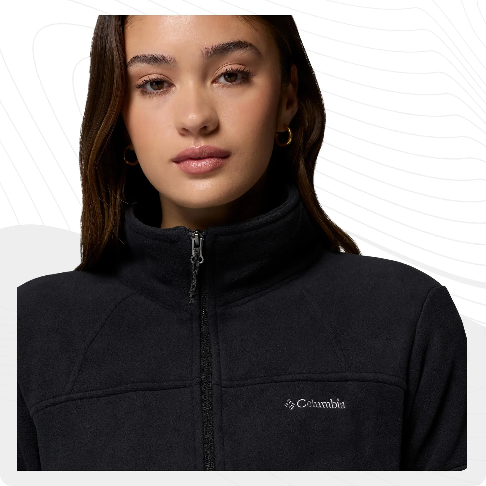 Columbia Fast Trek 2 Jacket, Women's Full-Zip Fleece, Black, XL - immagine 3