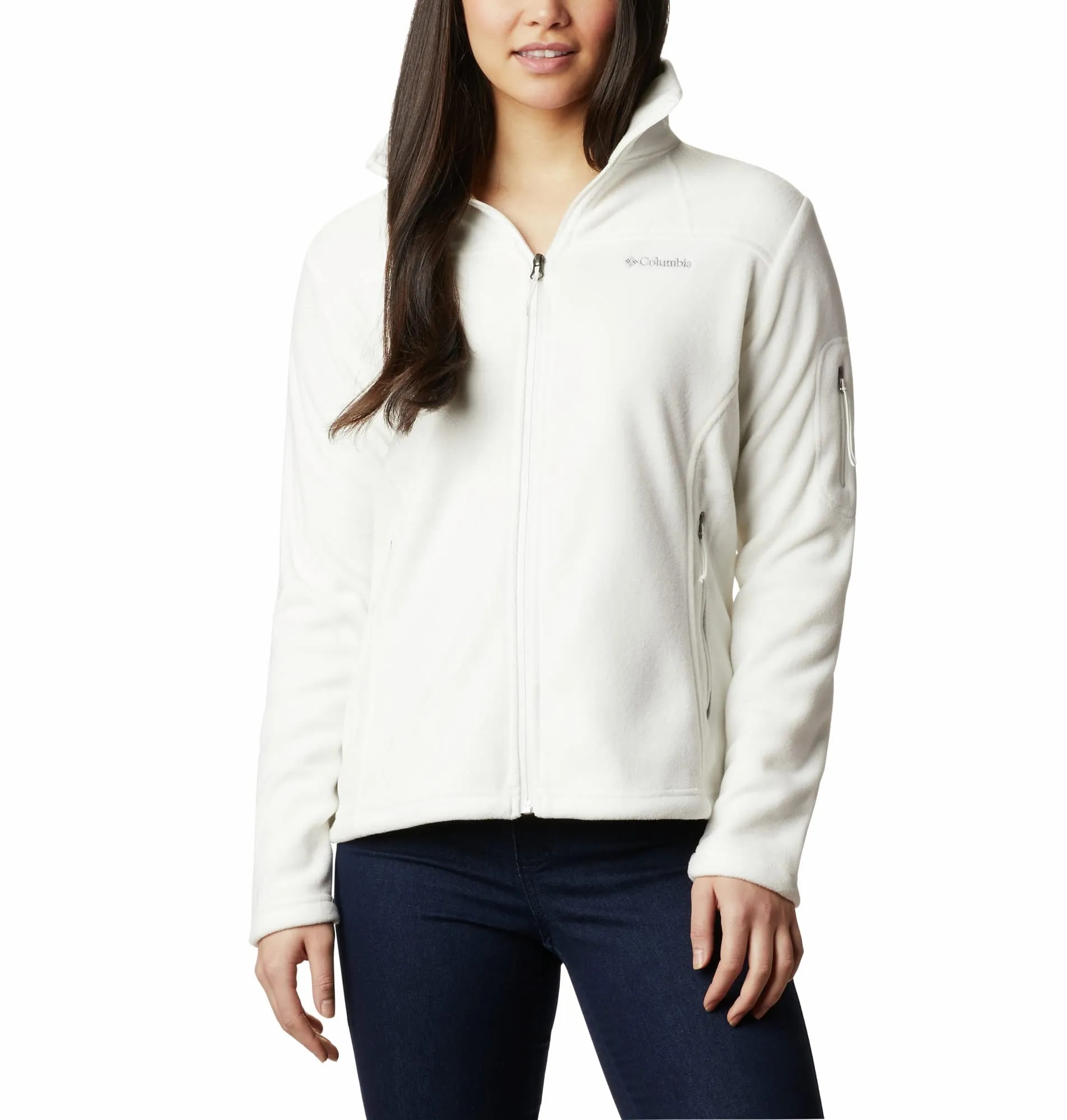 Columbia Fast Trek 2 Jacket, Women's Full Zip Fleece, Sea Salt, M - immagine 1