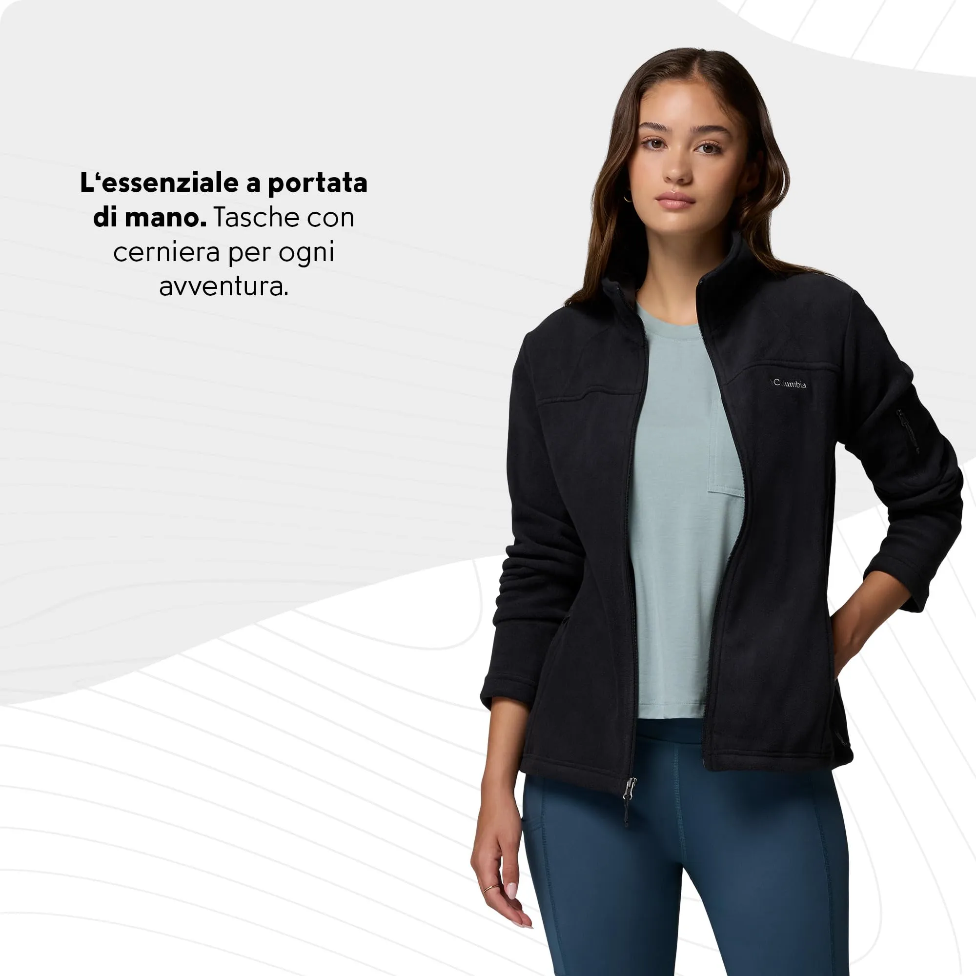 Columbia Fast Trek 2 Jacket Women's Full Zip Fleece, Black, M - immagine 6