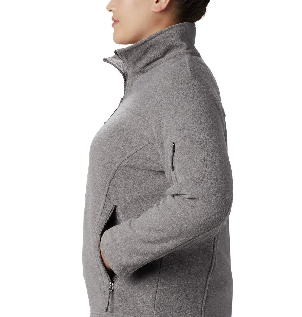 Columbia Fast Trek 2 Jacket, Women's Full Zip Fleece, City Grey Heather, XS - immagine 8