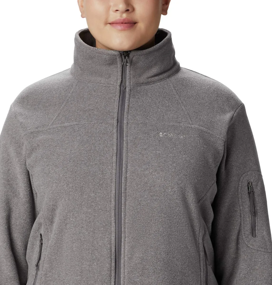 Columbia Fast Trek 2 Jacket, Women's Full Zip Fleece, City Grey Heather, XS - immagine 9