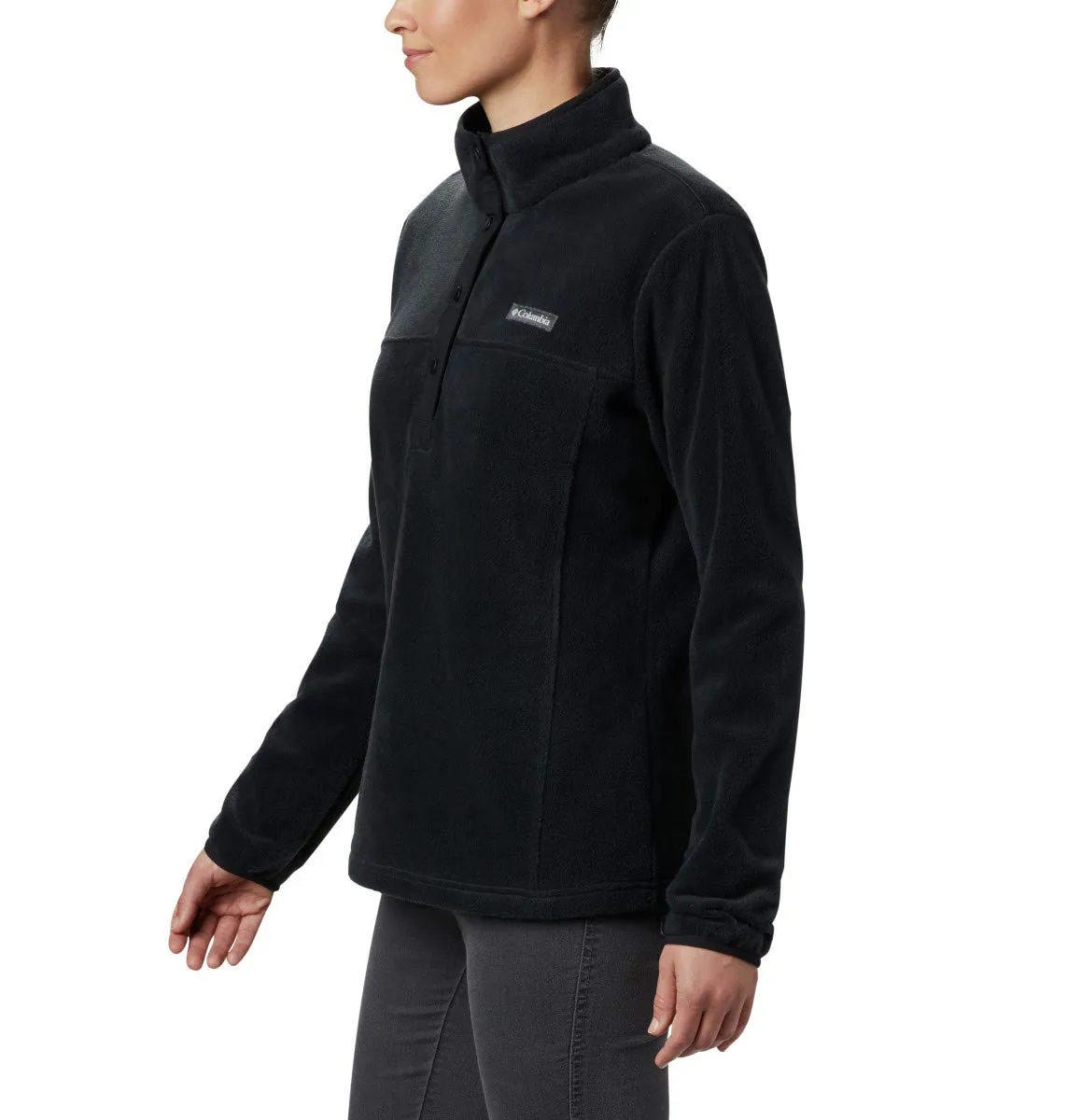Columbia Benton Springs 1/2 Snap Pullover Fleece Jacket, Black, Women's 1X - immagine 4