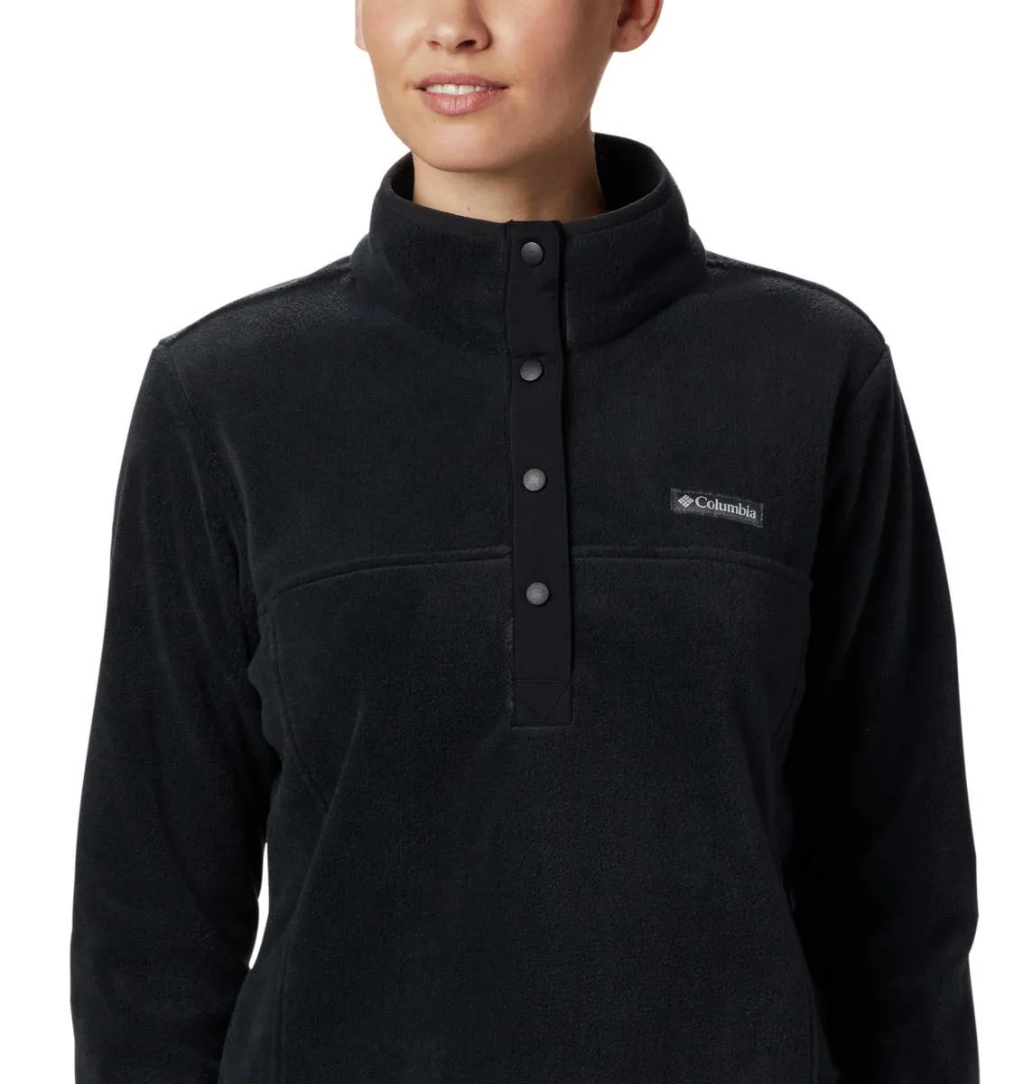 Columbia Benton Springs 1/2 Snap Pullover Fleece Jacket, Nero, 3X Donna - immagine 5