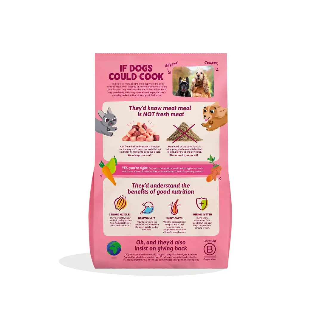 Edgard & Cooper Crocchette per Cuccioli Anatra e Pollo, 2.5kg, Senza Cereali - immagine 2
