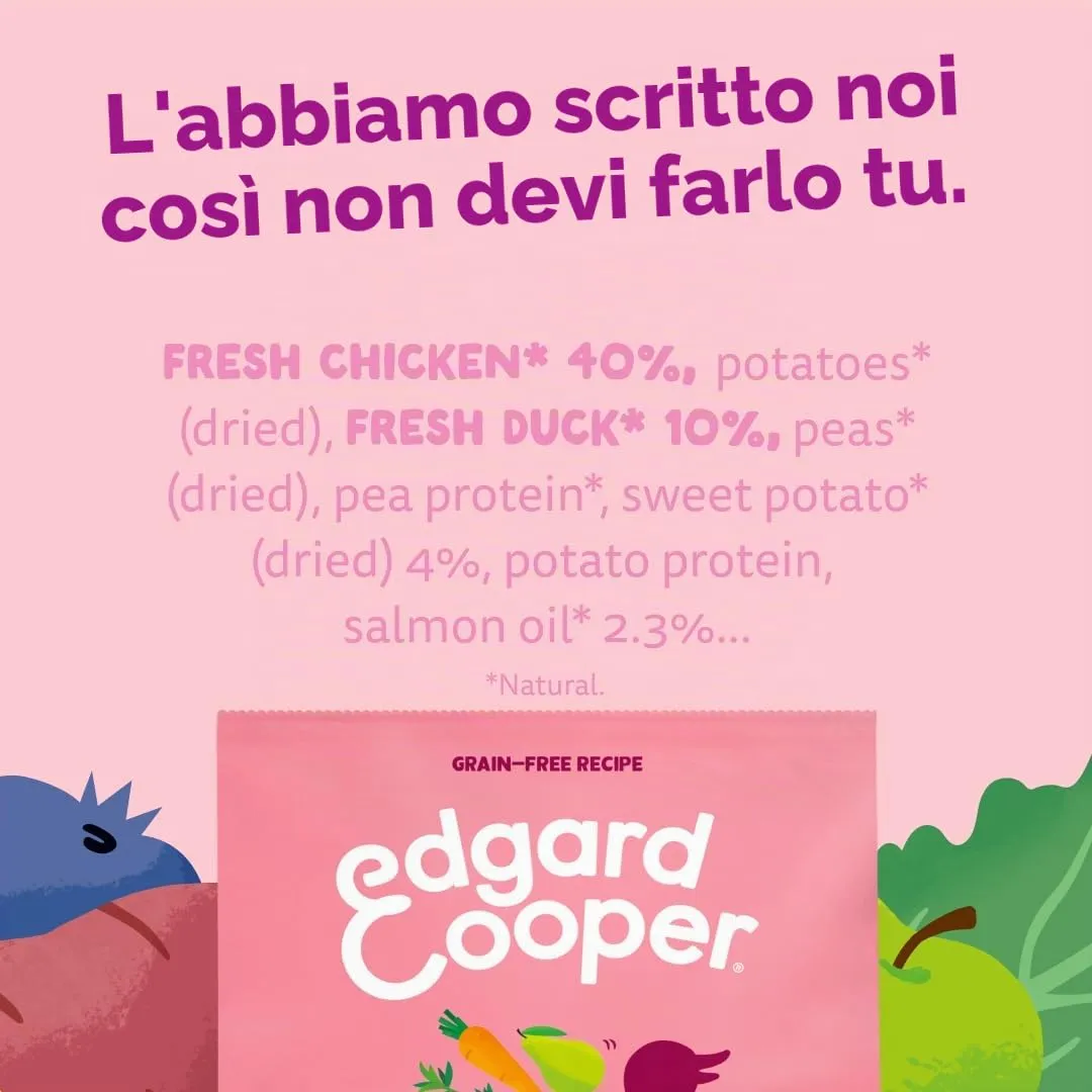 Edgard & Cooper Crocchette per Cuccioli di Taglia Grande Senza Cereali, Anatra e Pollo Freschi, 12 kg - immagine 7