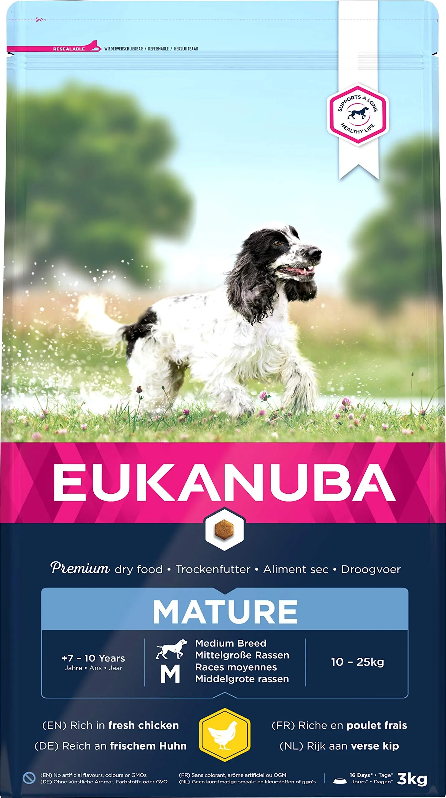 Eukanuba Cibo per cani al pollo fresco per razze medie mature, 3 kg - immagine 6