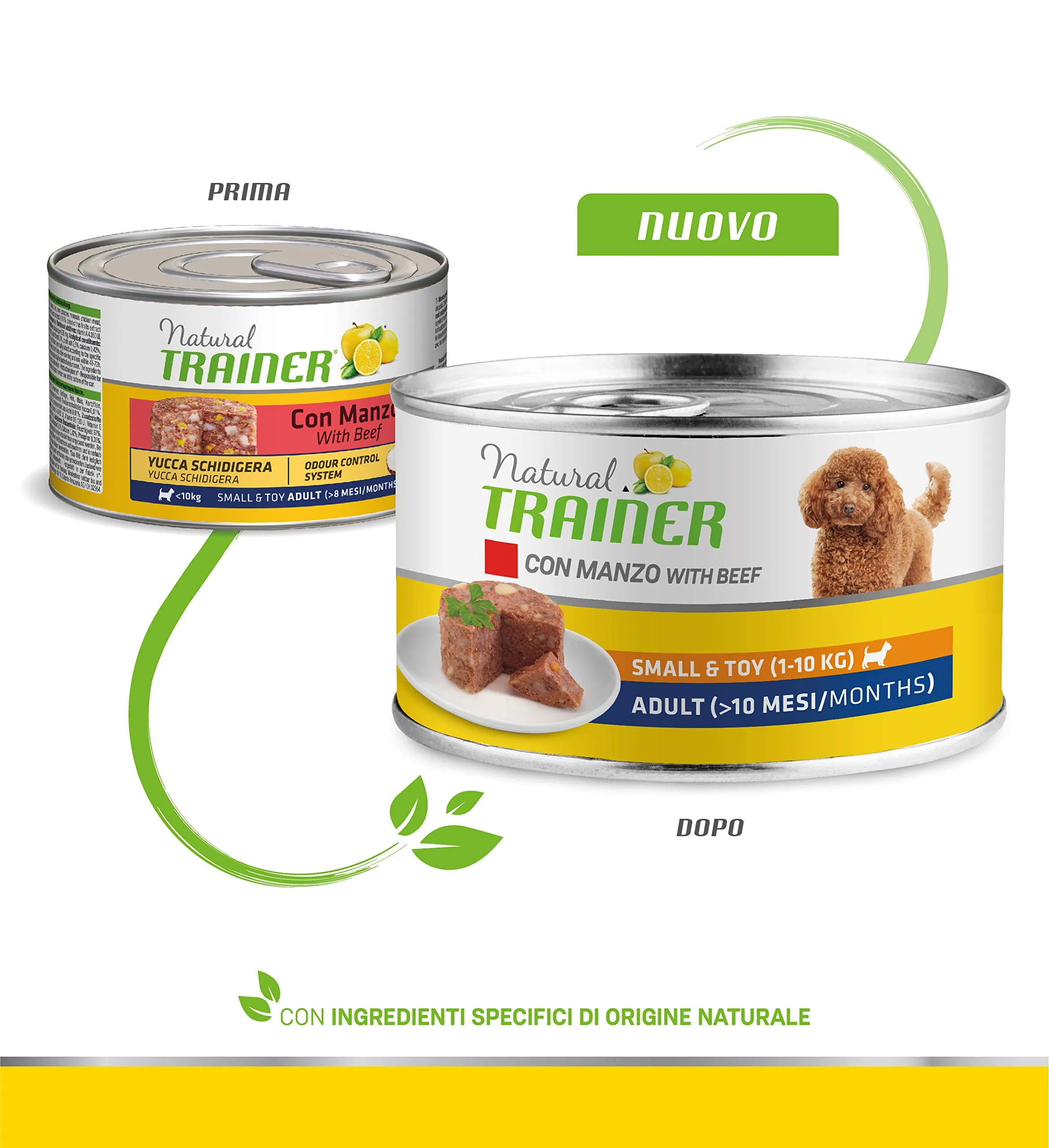 Trainer Natural Small & Toy Cibo Umido per Cani con Manzo 24 x 150 g - immagine 3