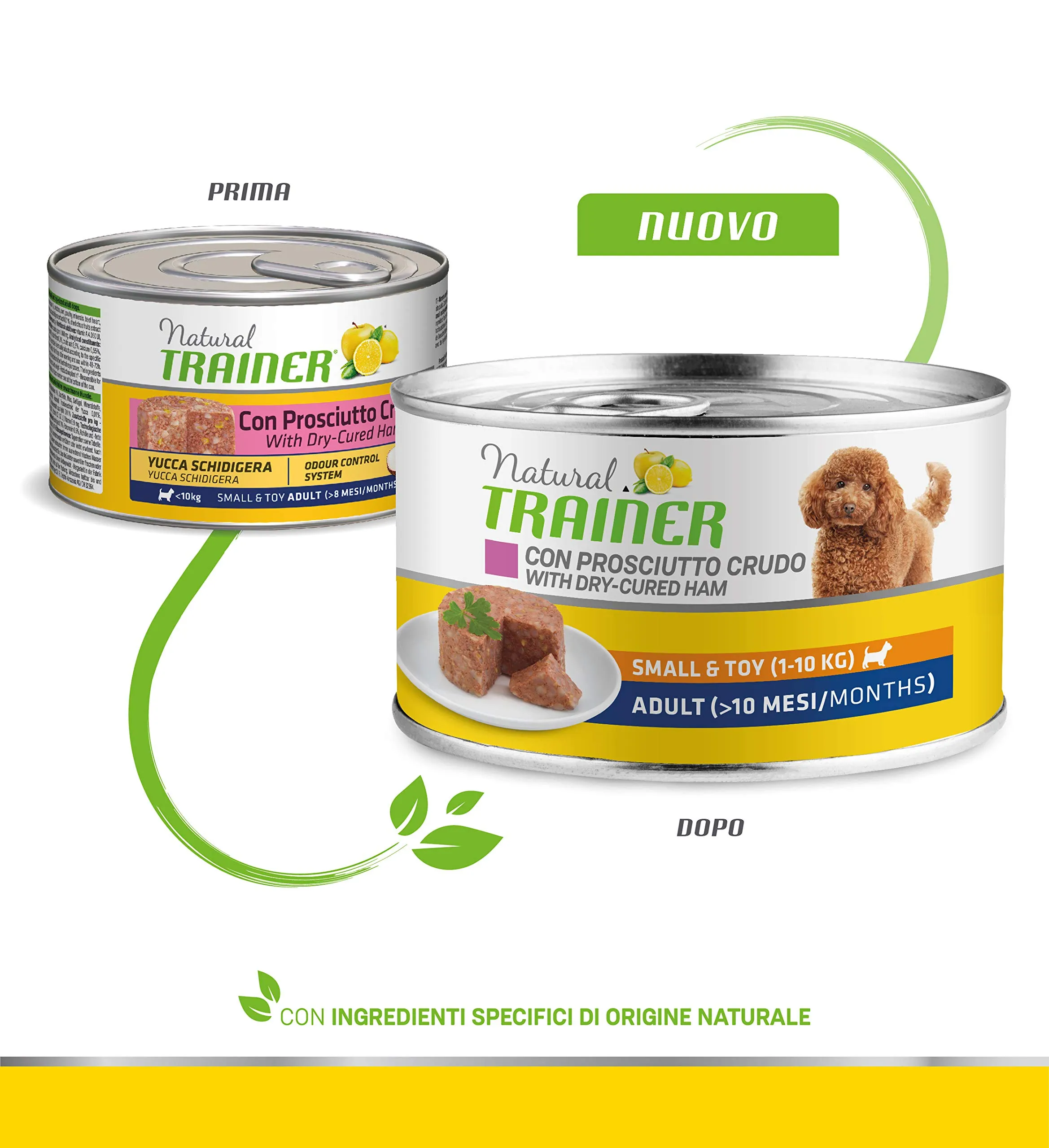 Trainer Natural Small & Toy Cibo Umido per Cani con Prosciutto Crudo, 24 x 150 g - immagine 3