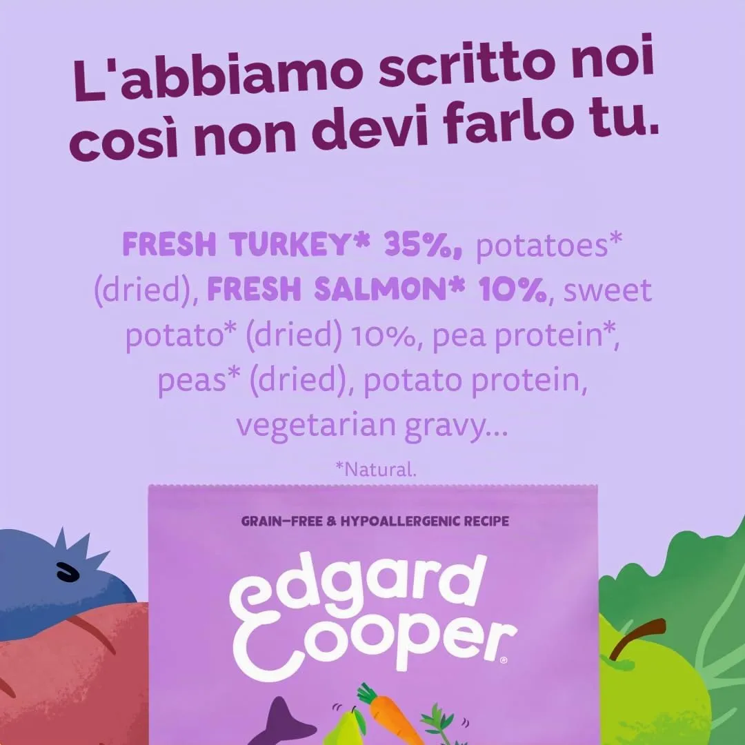 Edgard & Cooper Crocchette per Cuccioli Salmone e Tacchino, Senza Cereali, 7kg - immagine 7
