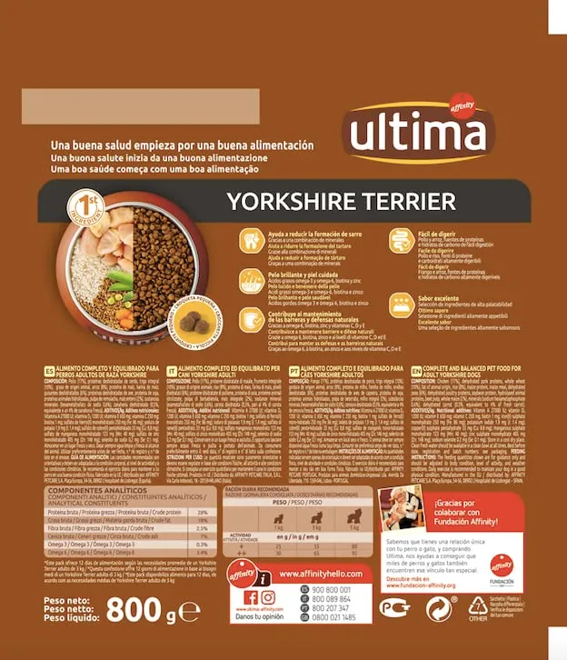 Ultima Taglia Piccola Yorkshire Terrier Pollo, 8 x 800g (6,4kg) - immagine 4
