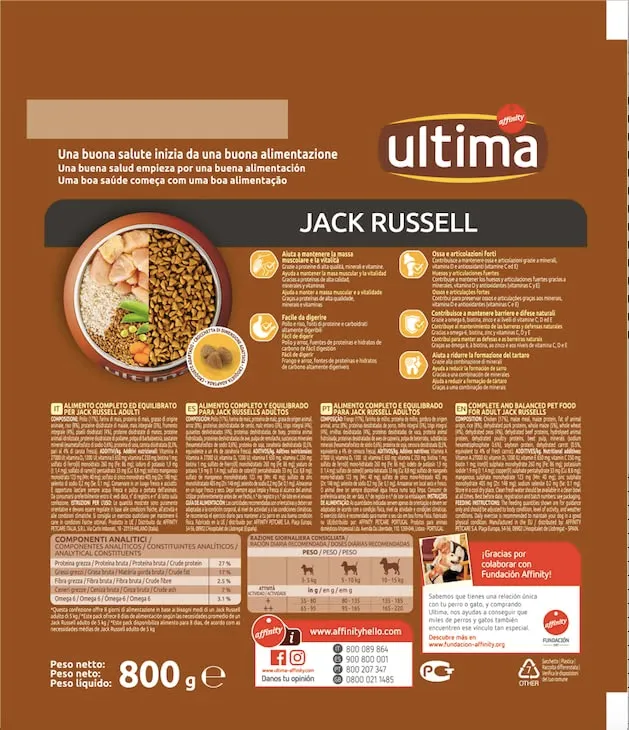 Ultima Taglia Piccola Jack Russell Pollo Crocchette per cani 8 x 800g (6,4kg) - immagine 4