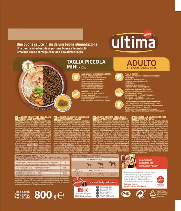 Ultima Taglia Piccola Adult Pollo - Crocchette per cani, 8 x 800g (6,4kg) - immagine 4
