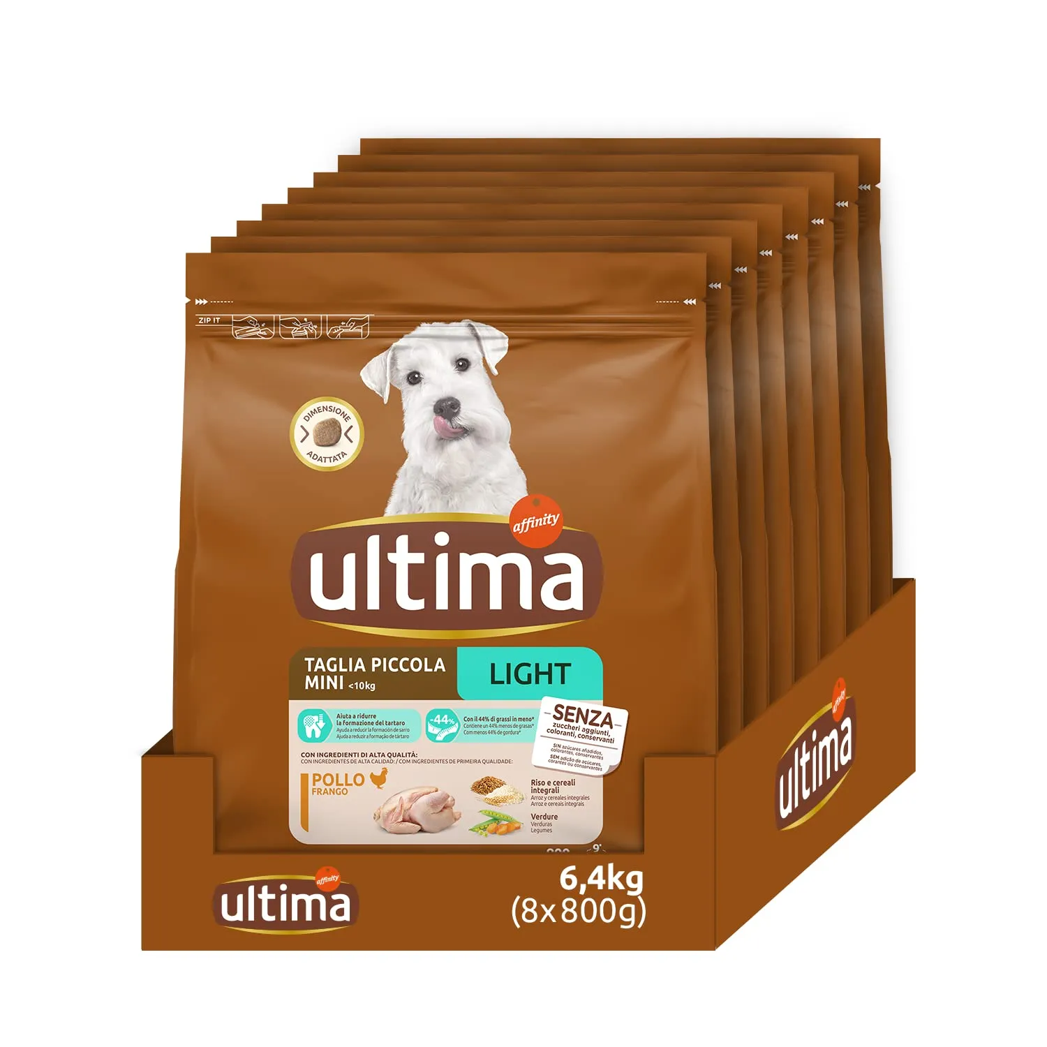 Ultima Taglia Piccola Light Pollo Crocchette per cani 8 x 800g - immagine 1