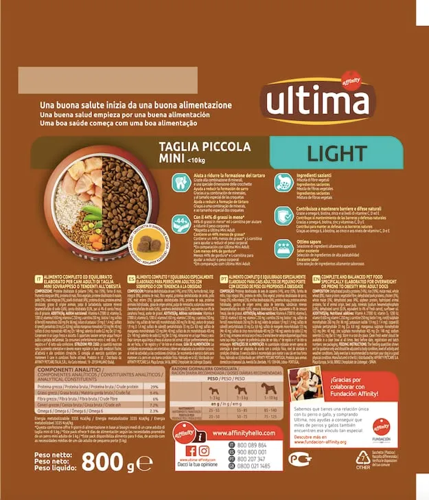 Ultima Taglia Piccola Light Pollo Crocchette per cani 8 x 800g - immagine 4