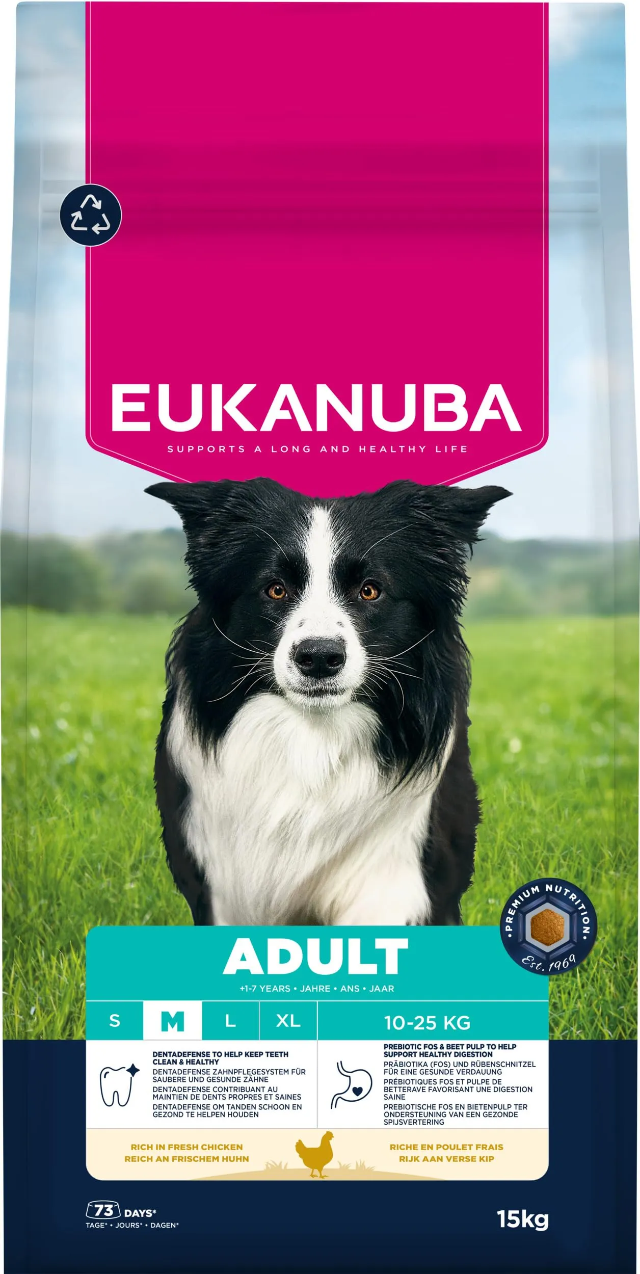 Eukanuba Crocchette per cani adulti taglia media al pollo fresco, 15 kg - immagine 11