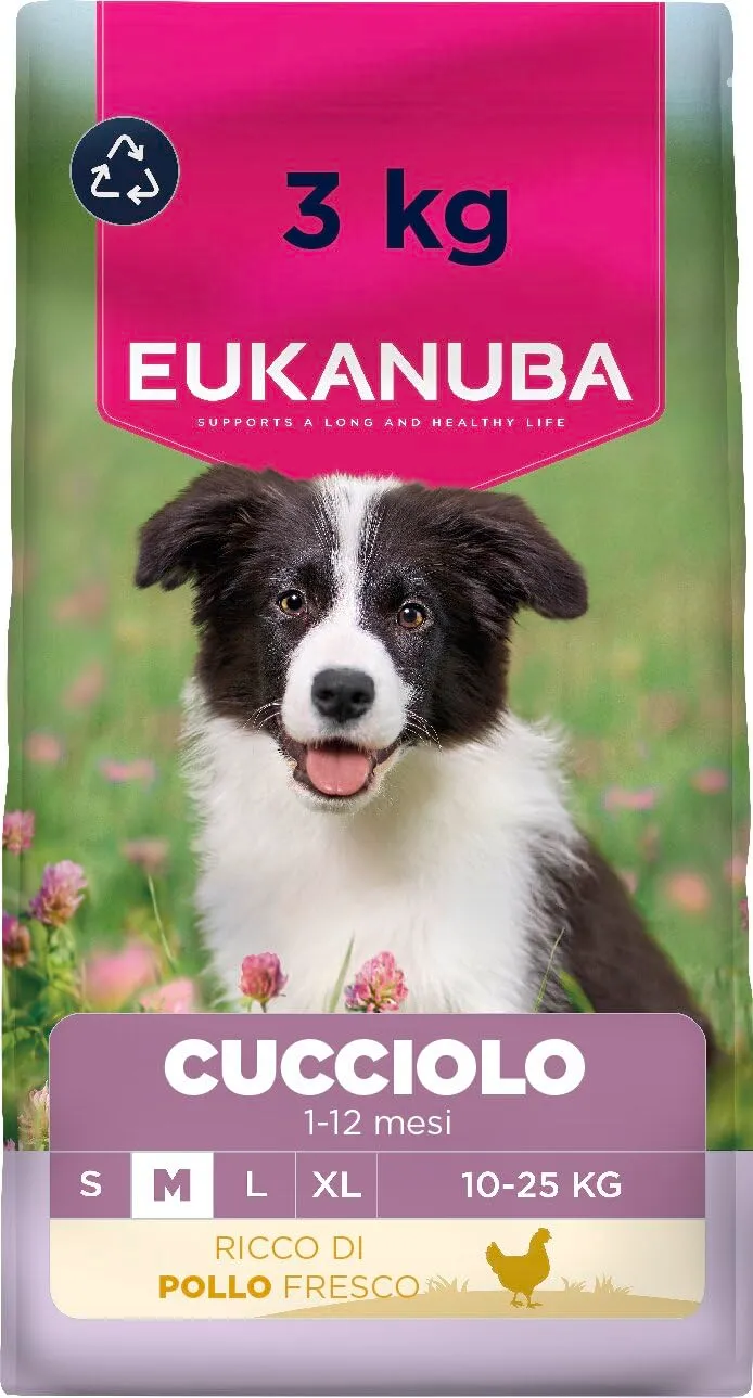 Eukanuba Crocchette per cuccioli taglia media con pollo fresco, 3 kg - immagine 1