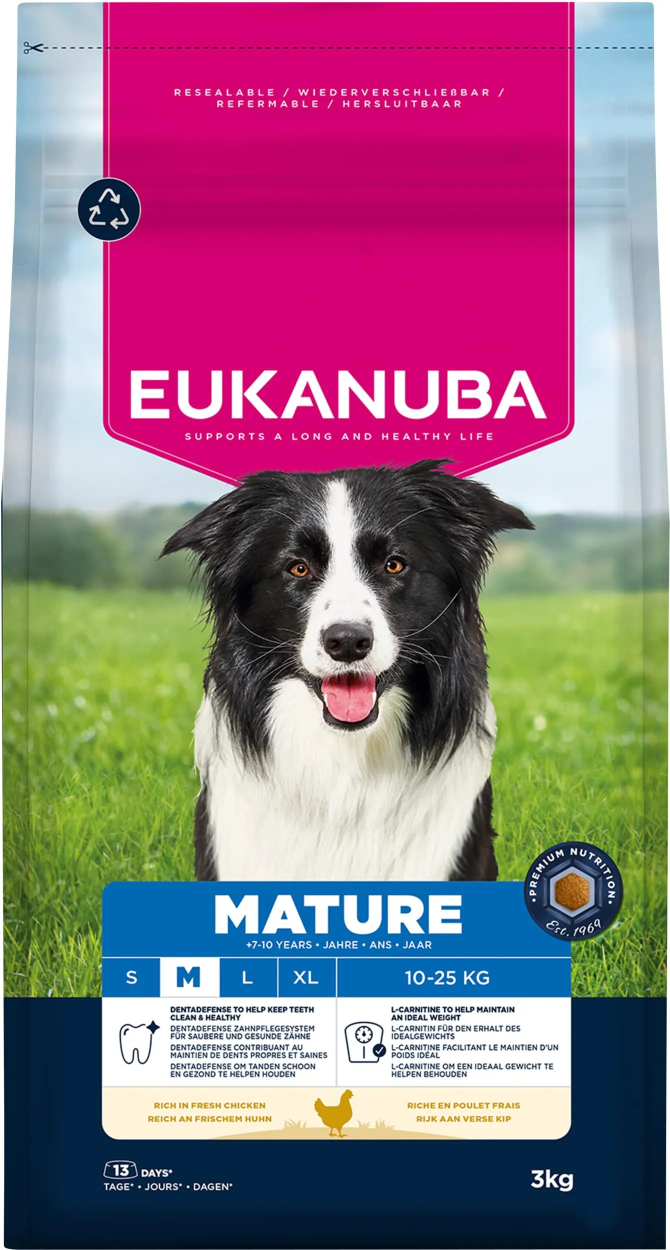 Eukanuba Crocchette per cani maturi taglia media con pollo fresco, 3 kg - immagine 11