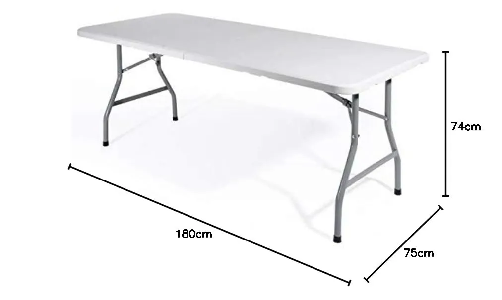 Totò Piccinni Katia Tavolo Pieghevole Salvaspazio 180x70x74 cm - immagine 2