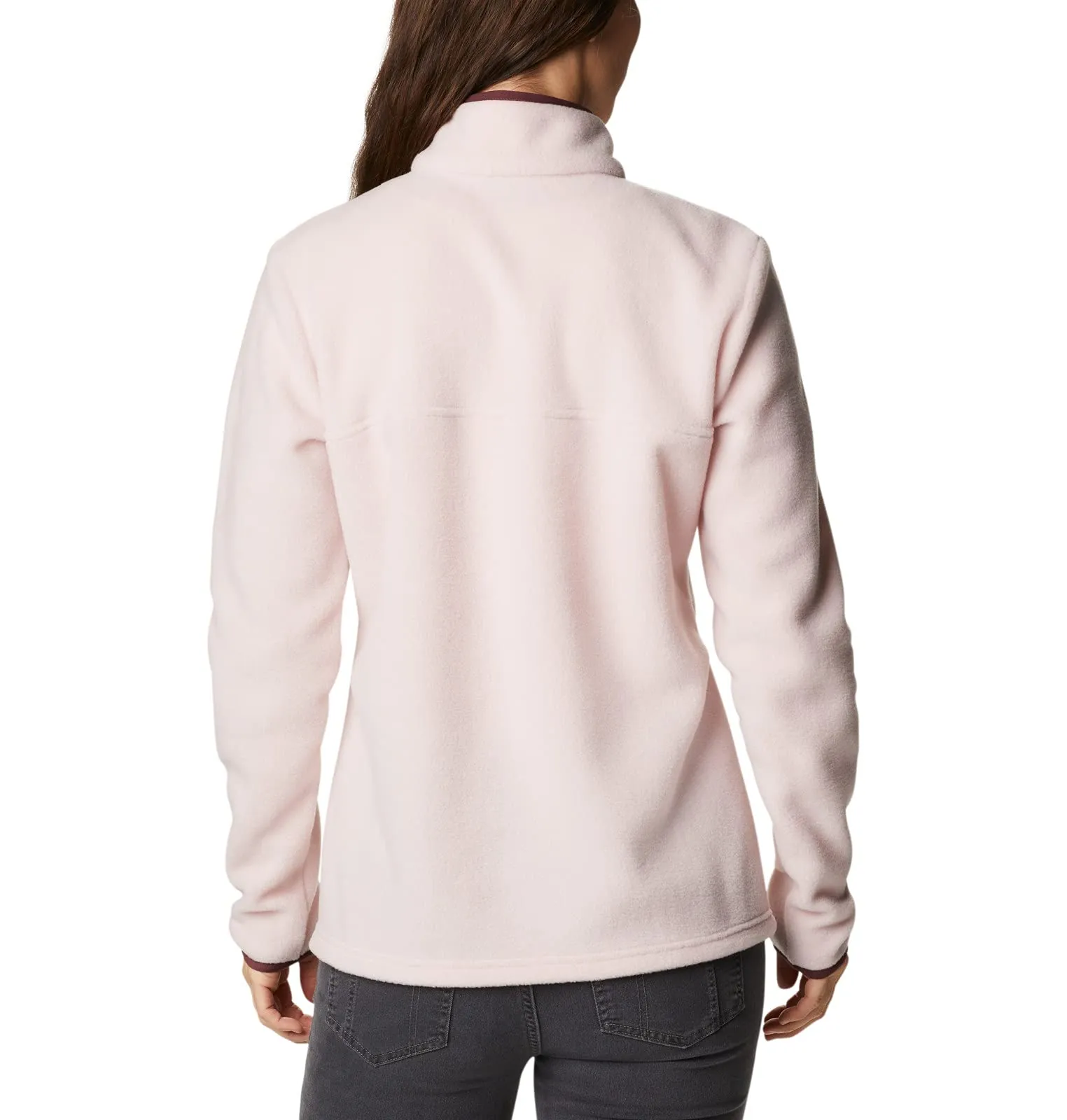 Columbia Benton Springs Pullover da Donna in Pile, Rosa Minerale/Malbec, 2X - immagine 2