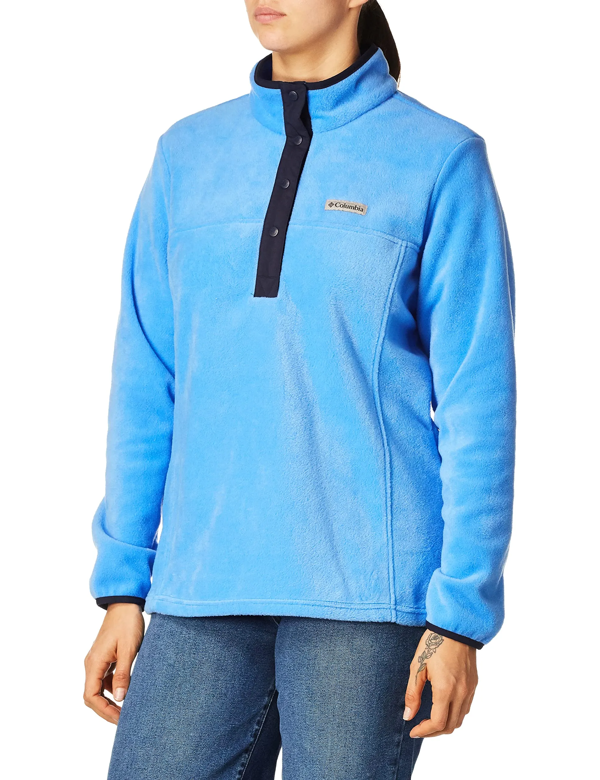 Columbia Benton Springs 1/2 Snap Pullover Fleece Jacket, Blu, XL Donna - immagine 2