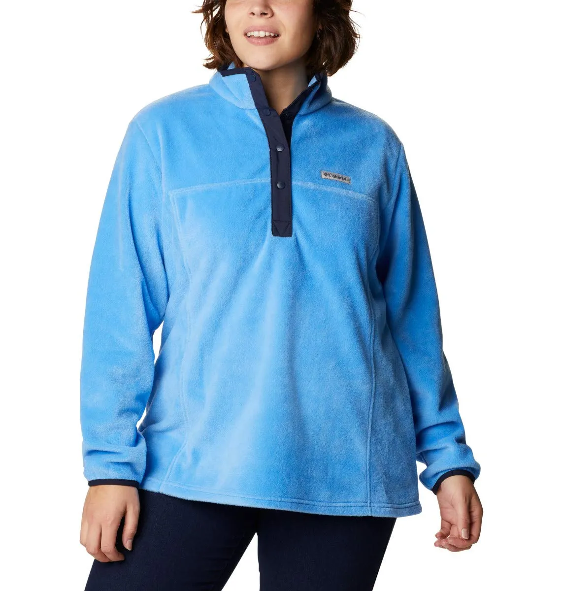 Columbia Benton Springs 1/2 Snap Pullover Fleece Jacket, Blu, XL Donna - immagine 6