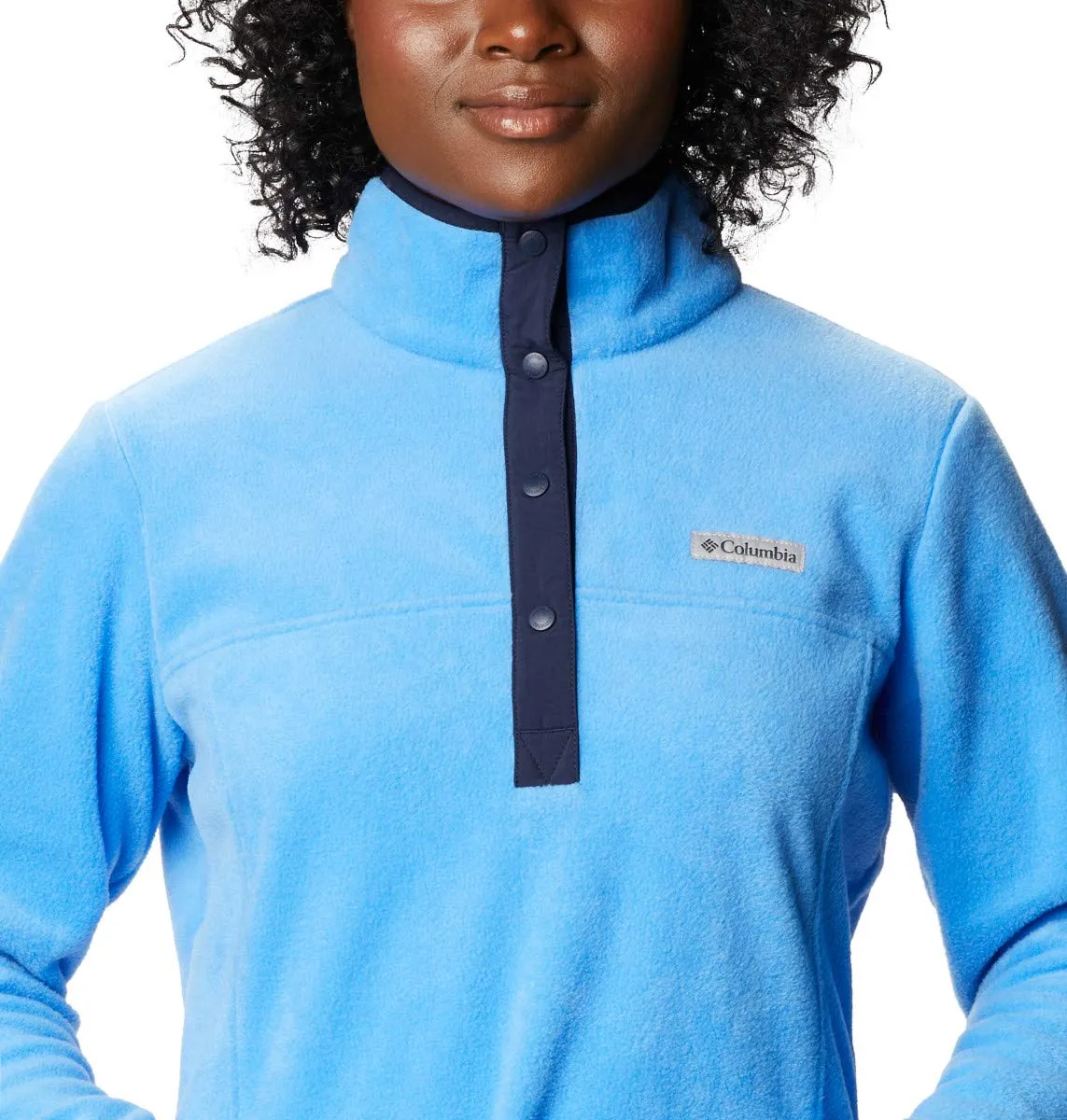 Columbia Benton Springs Half Snap Pullover Fleece Jacket, Blu, XS Petite Donna - immagine 3
