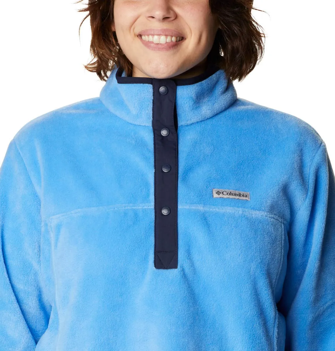 Columbia Benton Springs Half Snap Pullover Fleece Jacket, Blu, XS Petite Donna - immagine 9