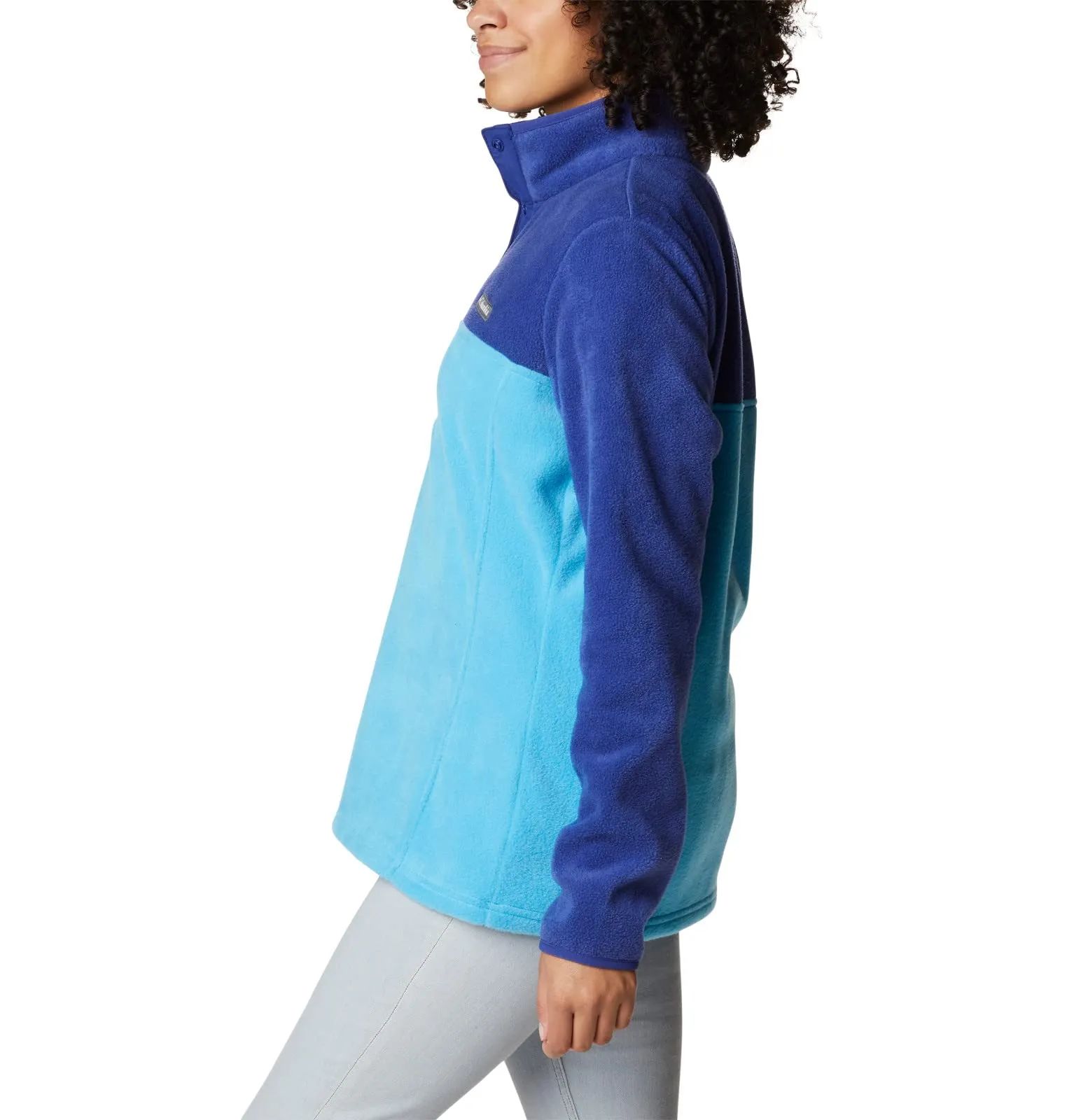 Columbia Benton Springs Half Snap Pullover, Blu Freddo/Zaffiro Scuro, XL Petite Donna - immagine 4