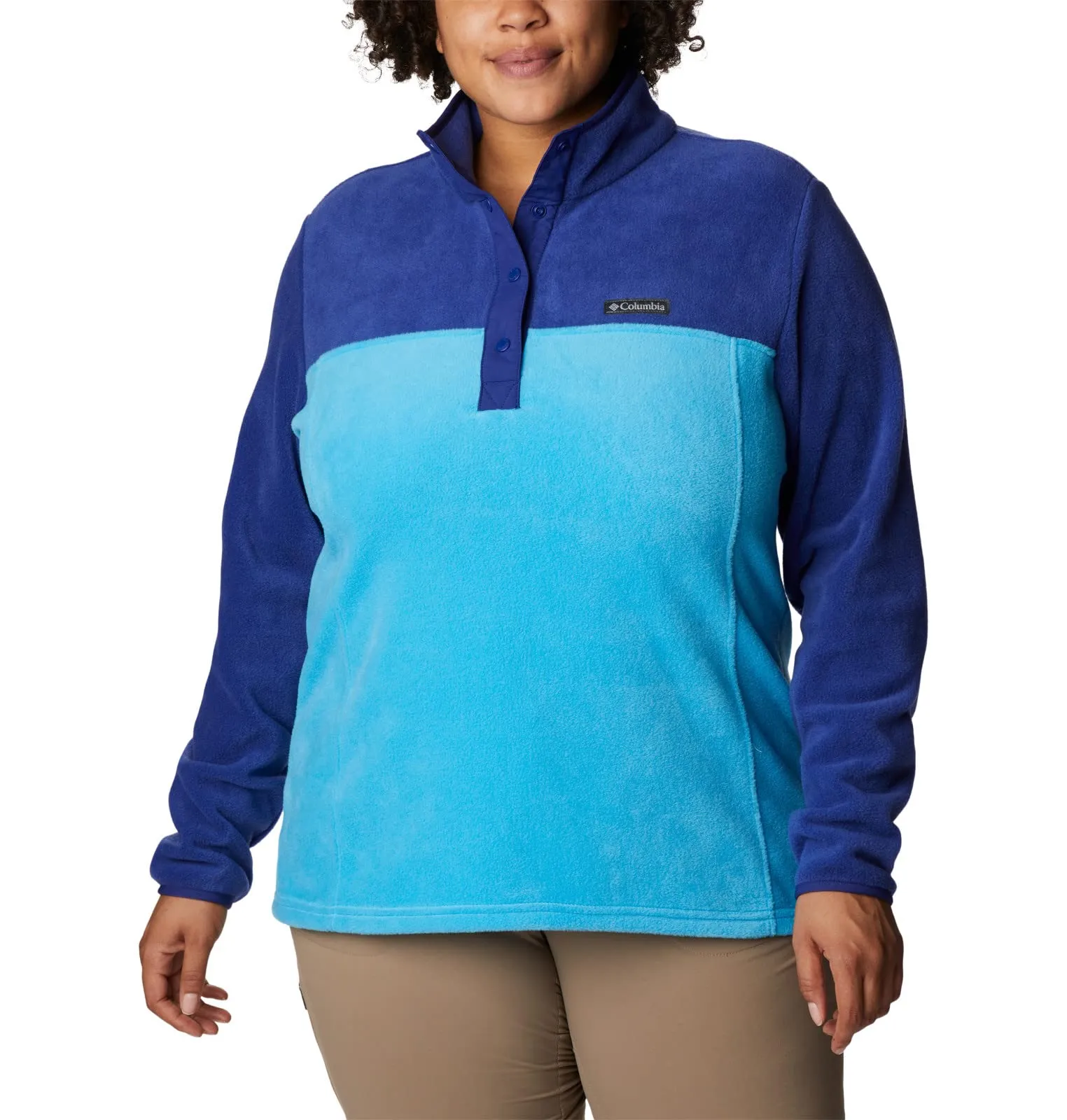 Columbia Benton Springs Half Snap Pullover, Blu Freddo/Zaffiro Scuro, XL Petite Donna - immagine 6