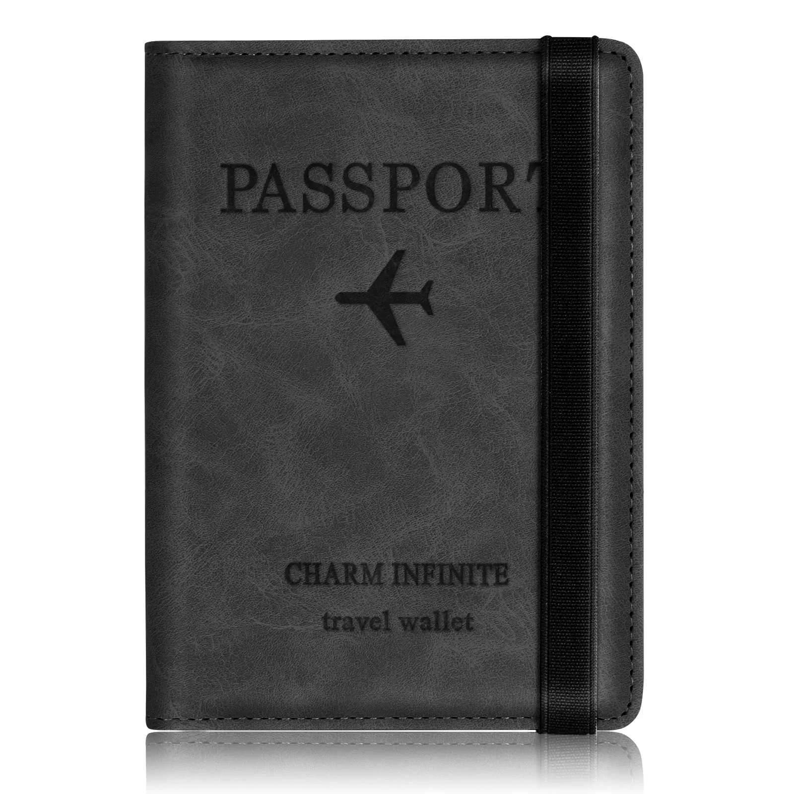 Toctax Custodia per Passaporto con Blocco RFID, Nero - immagine 1