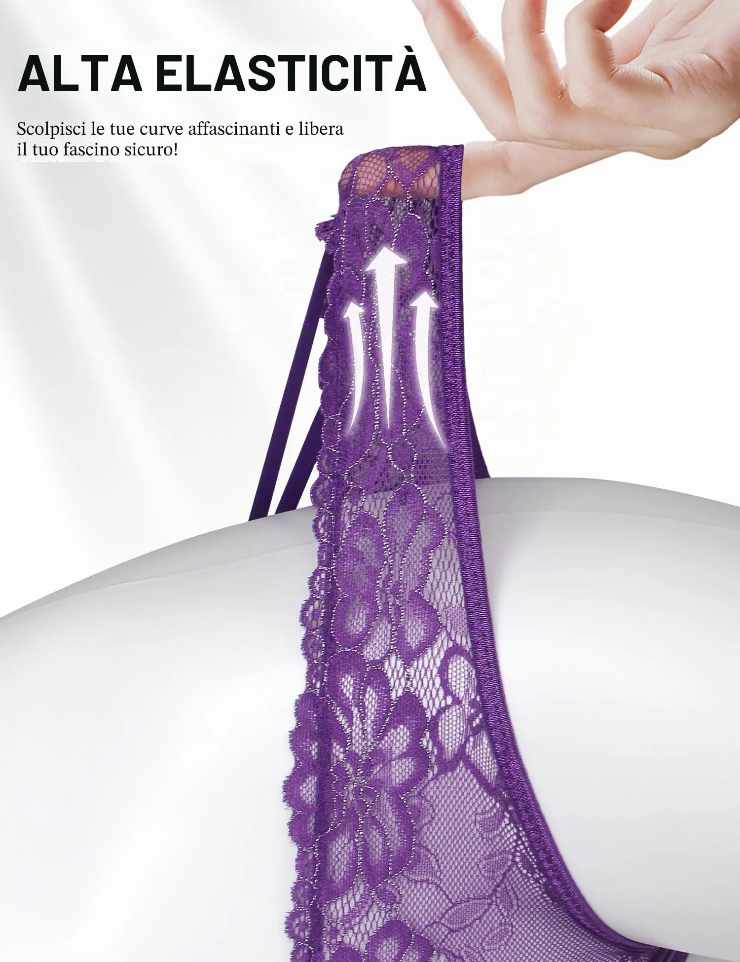 ohmydear Perizoma in Pizzo Trasparente Floreale per Donna - immagine 5