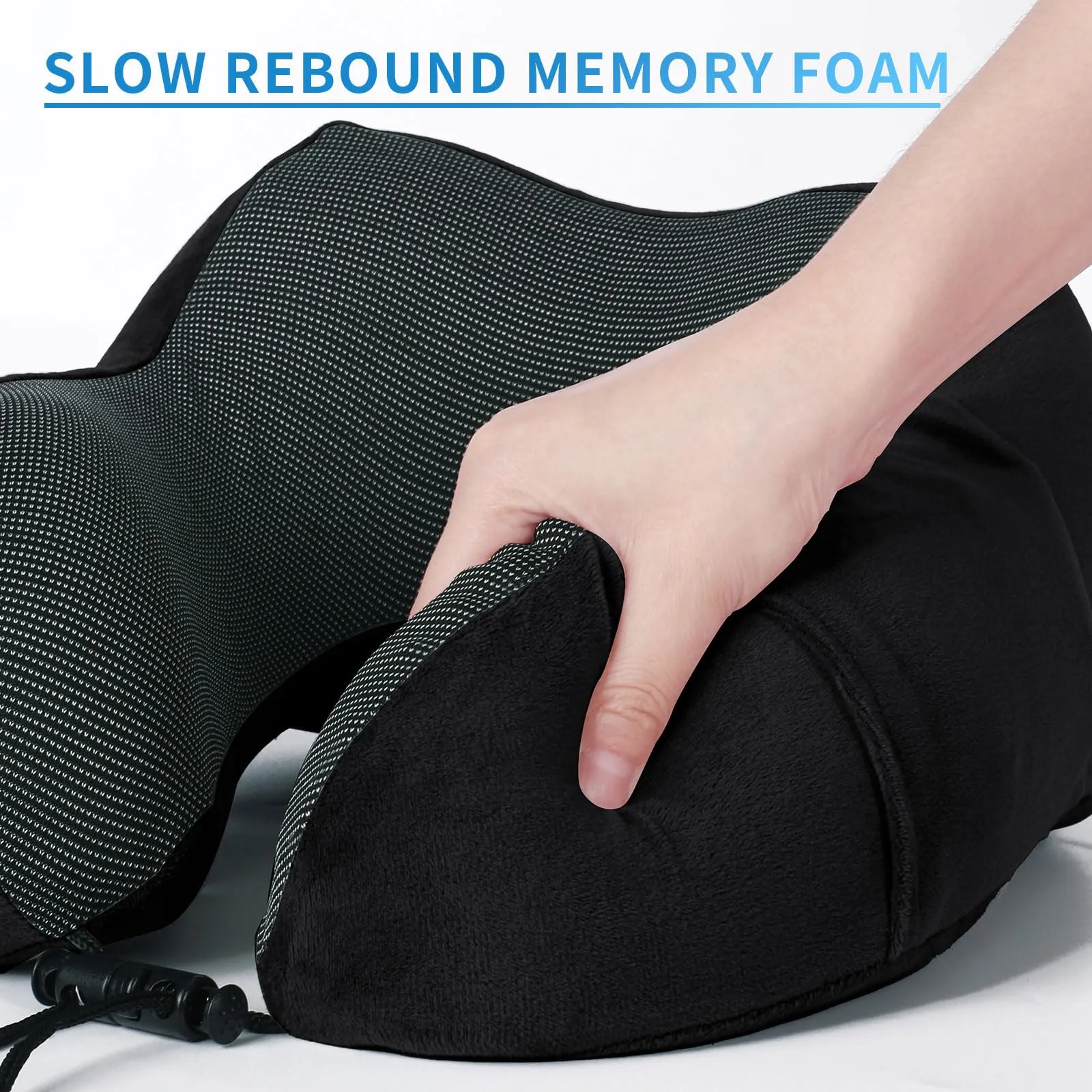 SOMLAW Cuscino da Viaggio in Memory Foam con Maschera per Dormire e Borsa per Trasporto - immagine 7