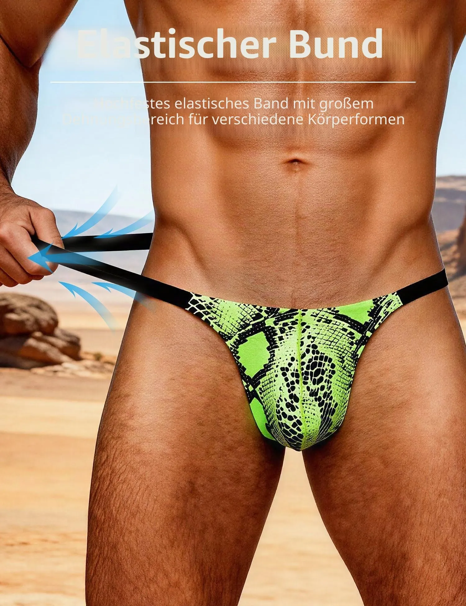 ohyeahlady Perizoma Filo Uomo XL, Verde - immagine 3