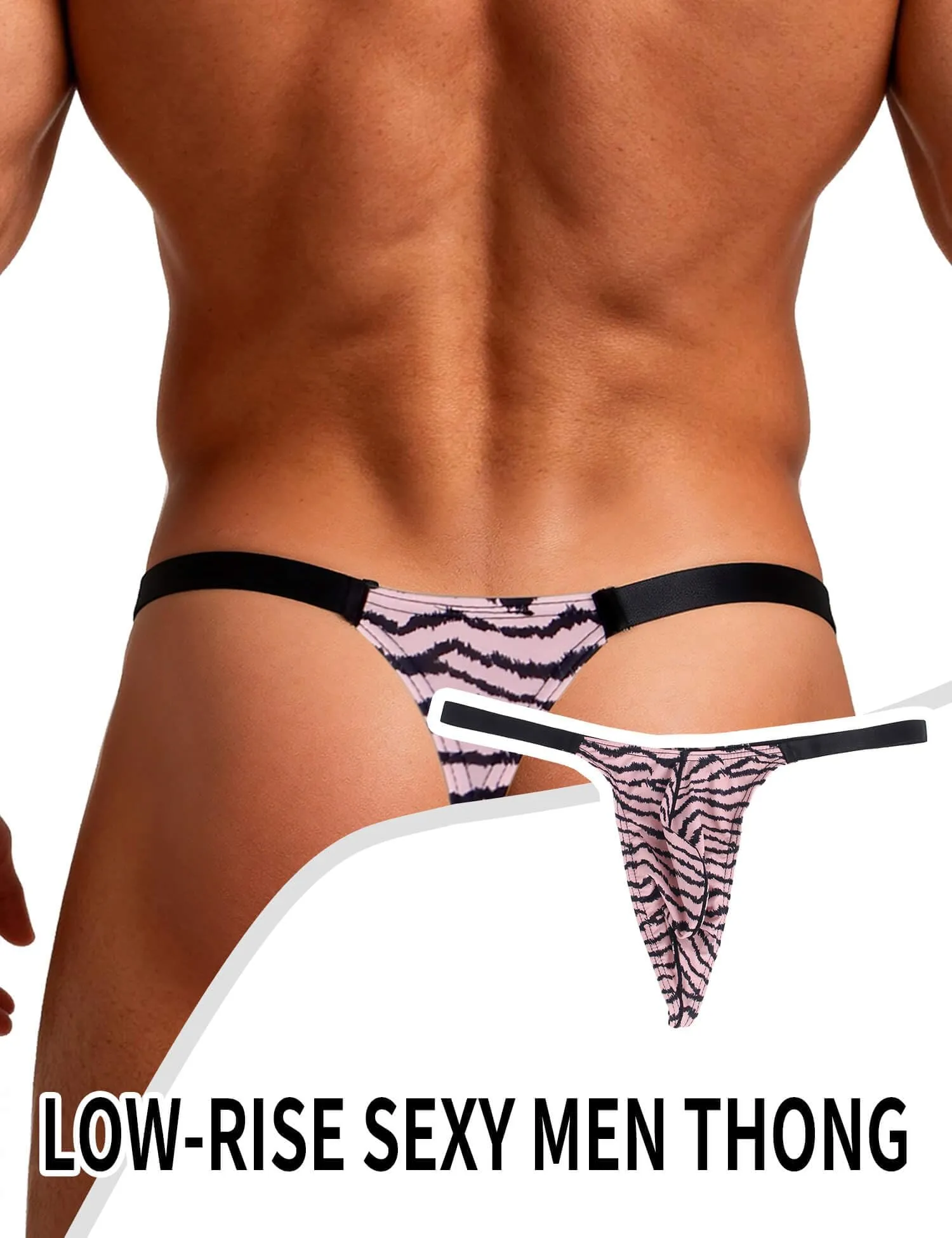 ohyeahlady Perizoma Filo Uomo Sexy Hot Micro, Rosa, XL - immagine 4