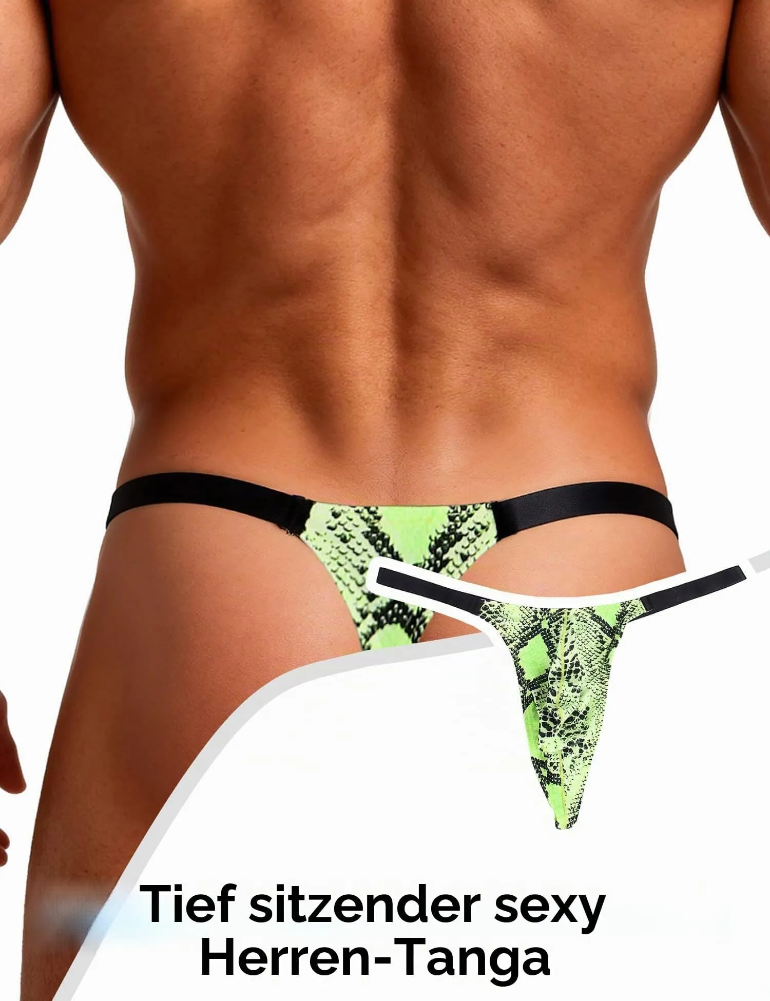 ohyeahlady Perizoma Filo Uomo Sexy Micro, Verde, Taglia S - immagine 4