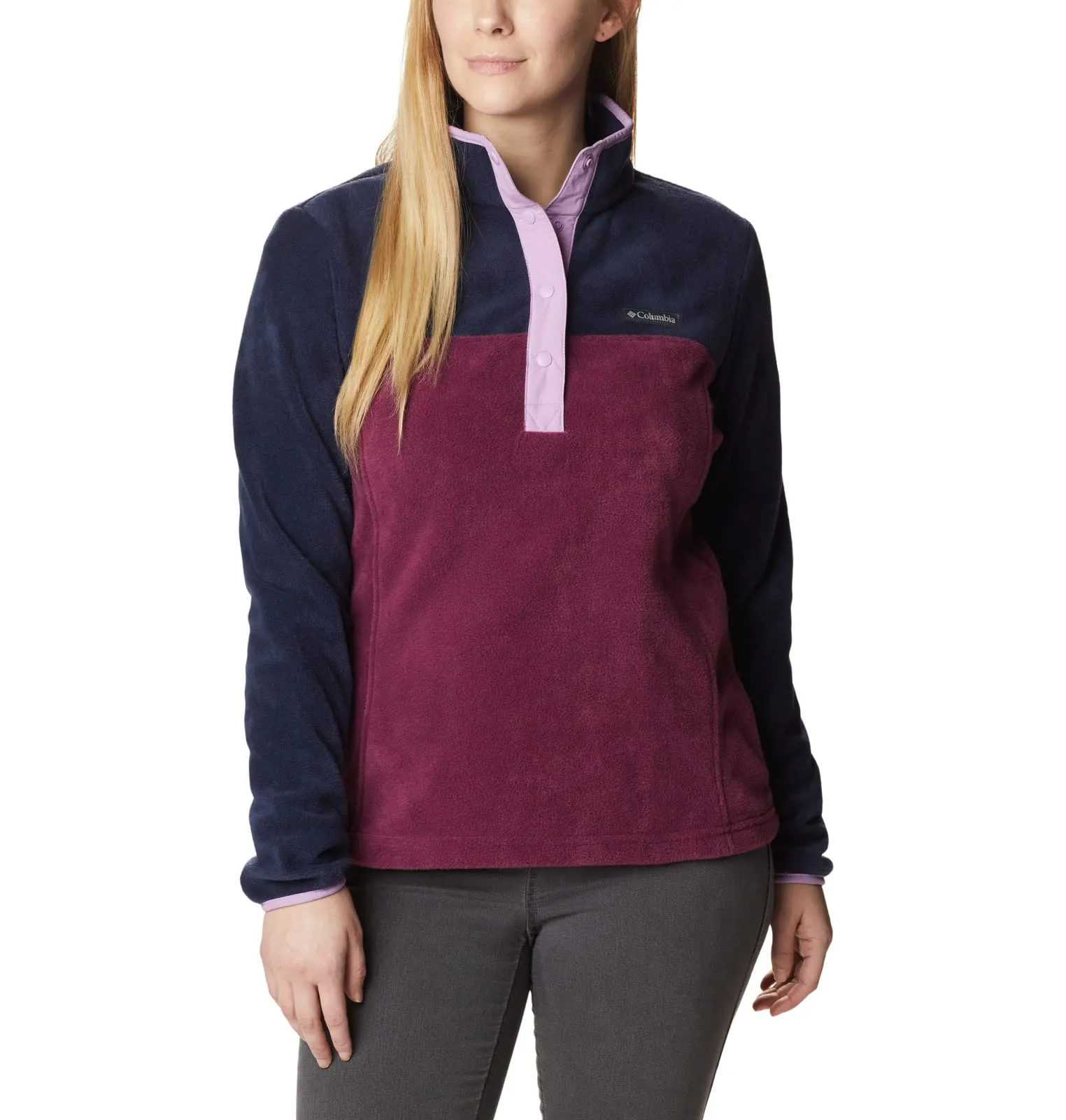 Columbia Benton Springs Women's Half-Snap Pullover - Marionberry/Dark Nocturnal/Gumdrop, XXL - immagine 1