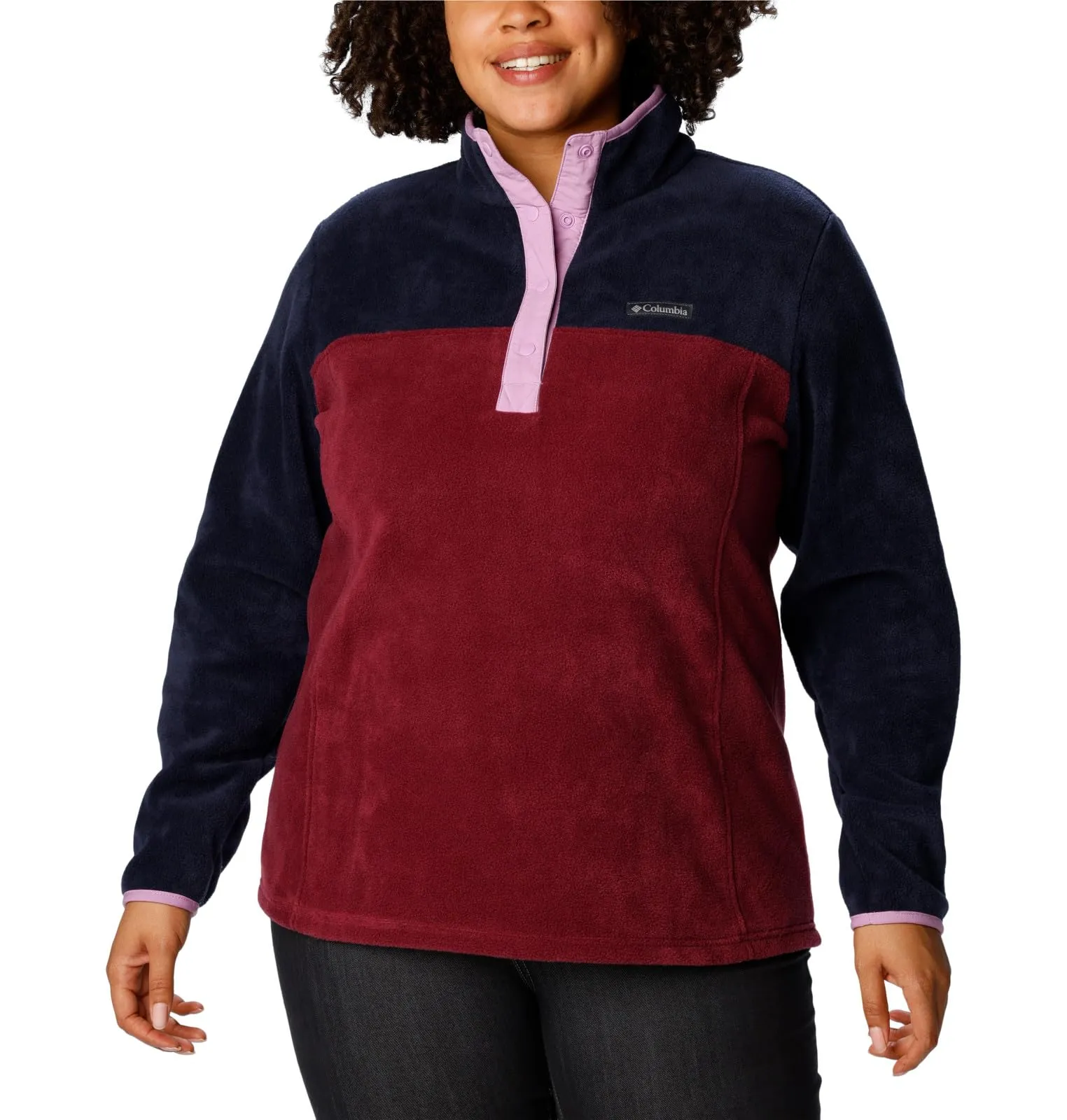 Columbia Benton Springs Women's Half-Snap Pullover - Marionberry/Dark Nocturnal/Gumdrop, XXL - immagine 7